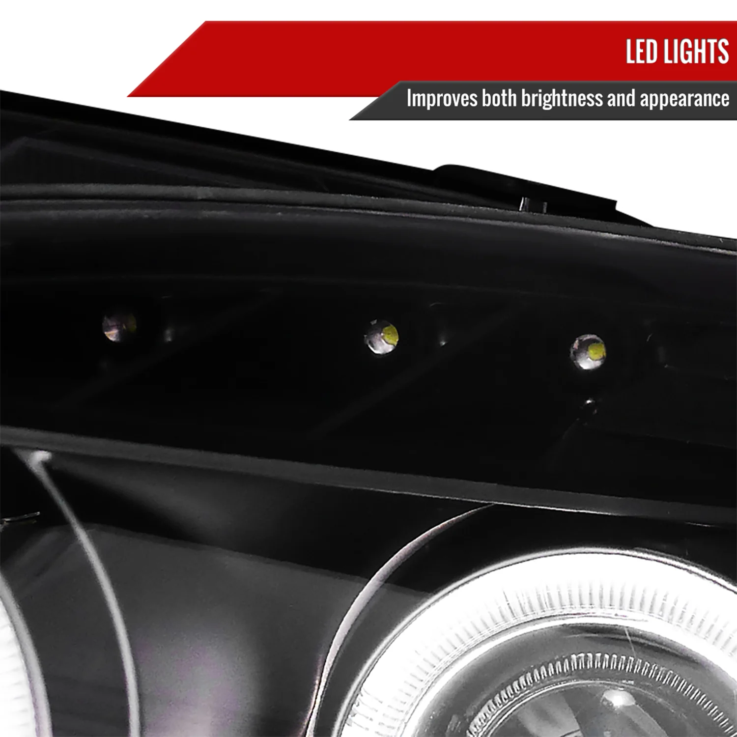 2004-2009 Honda S2000 AP2 Dual Halo Projector Headlights Matte Black/Clear - Image 6