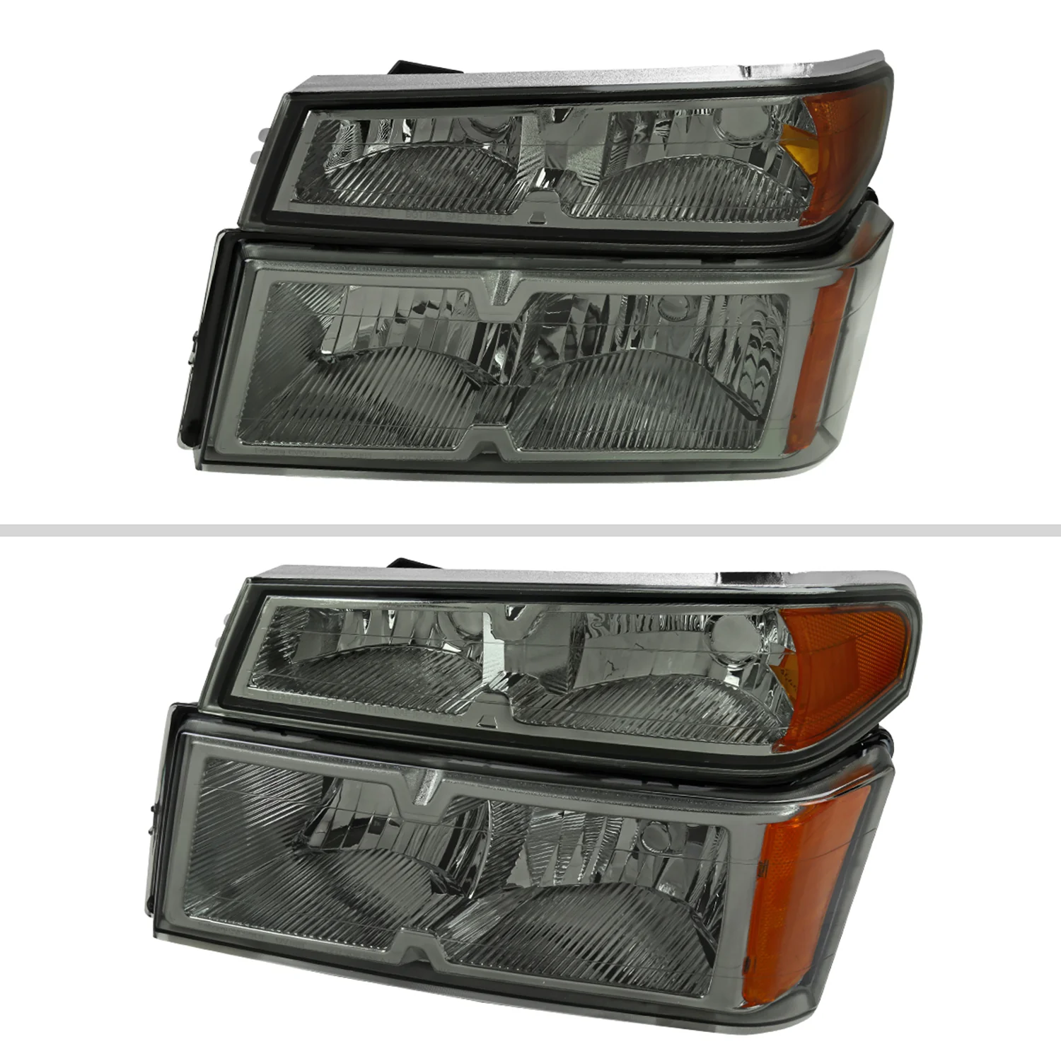 2004-2012 Chevy Colorado /Canyon Isuzu I-Series Headlights Chrome/Light Smoke - Image 2