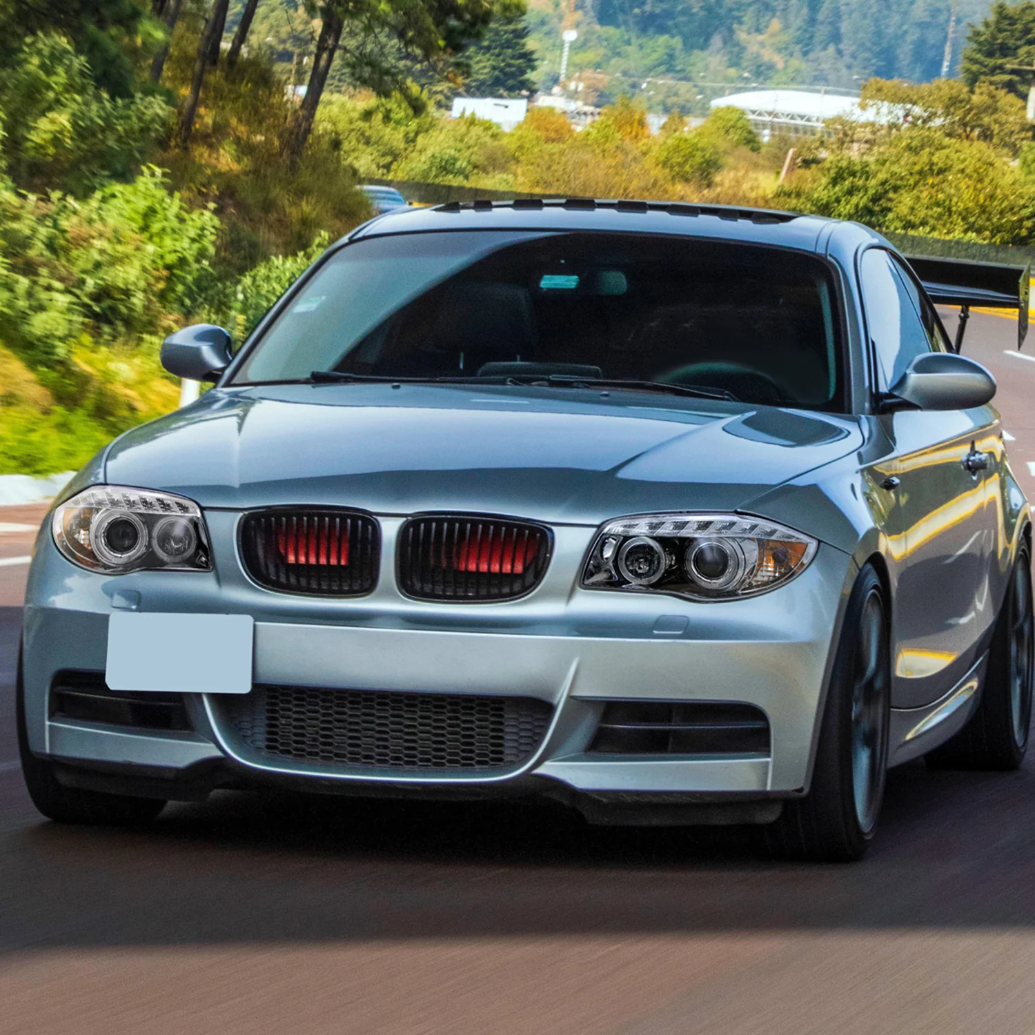 2004-2013 BMW E81 E82 E87 E88 Dual Halo Projector Headlights LED Light Chrome - Image 10