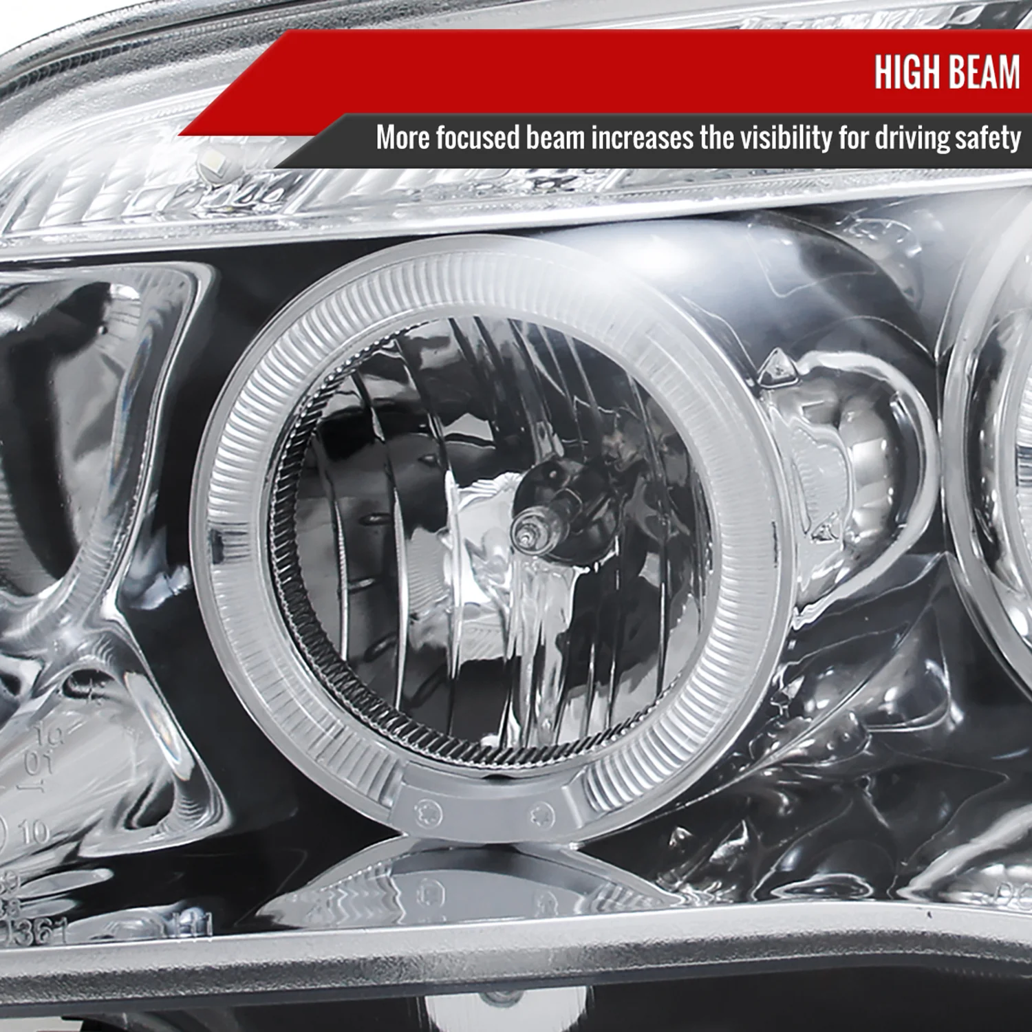 2004-2013 BMW E81 E82 E87 E88 Dual Halo Projector Headlights LED Light Chrome - Image 4