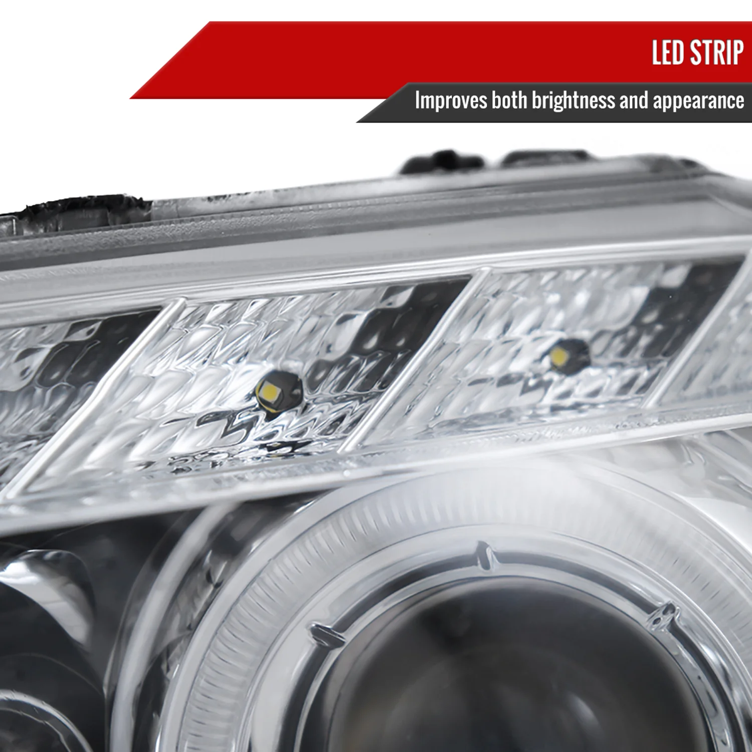2004-2013 BMW E81 E82 E87 E88 Dual Halo Projector Headlights LED Light Chrome - Image 6