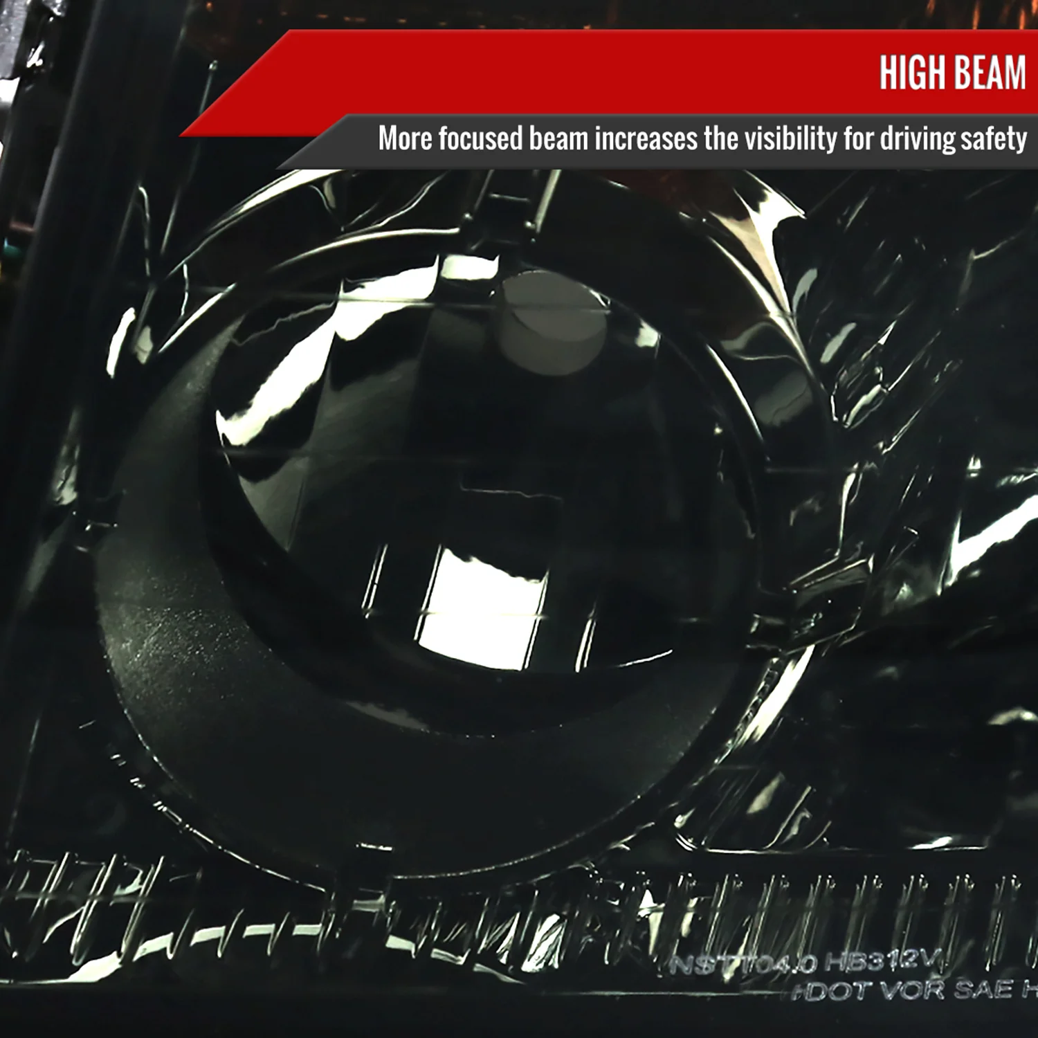 2004-2015 Nissan Titan/04-2007 Armada Factory Headlights Amber Reflectors Smoke - Image 4