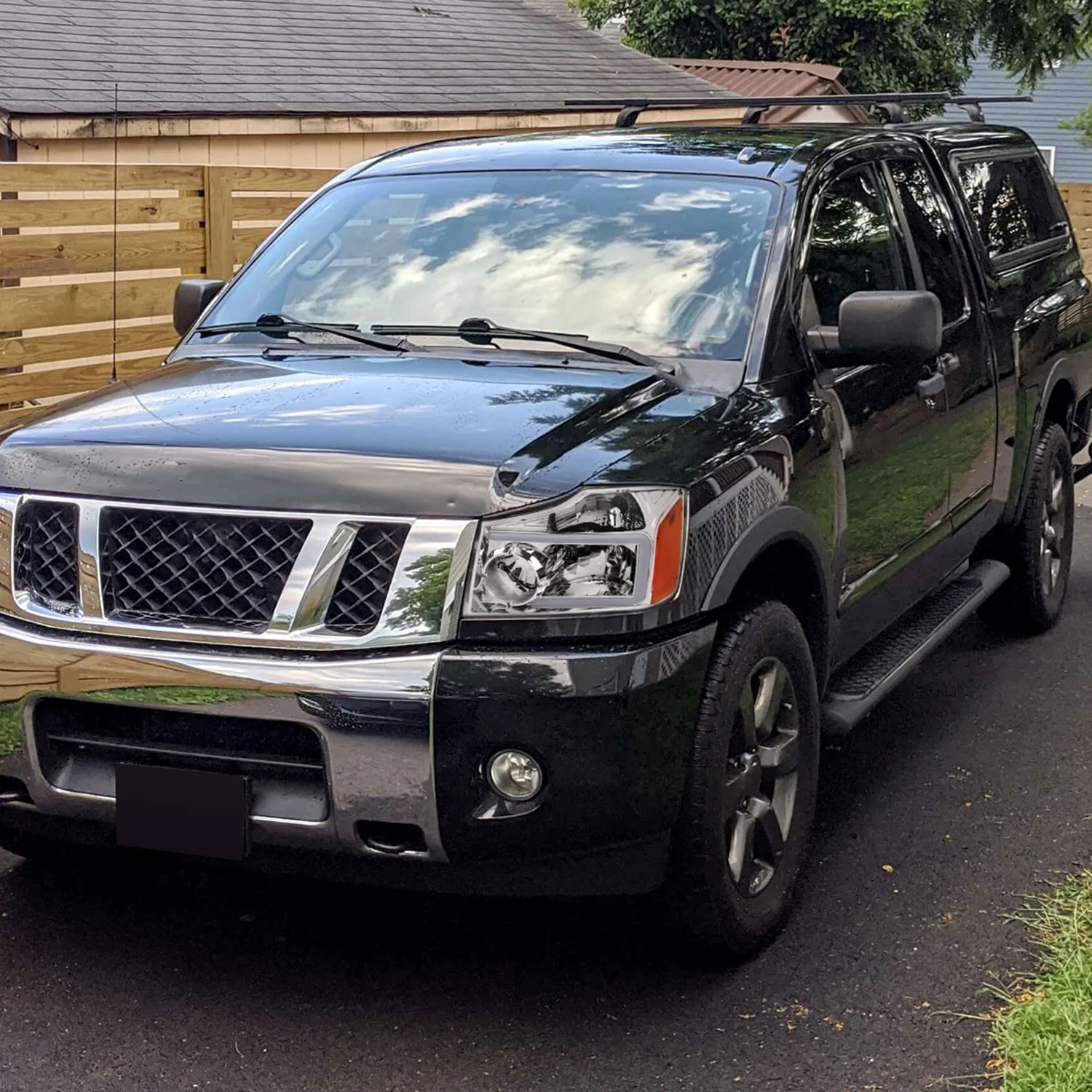 2004-2015 Nissan Titan / 04-2007 Armada LED Bar Factory Headlights Chrome/Clear - Image 9