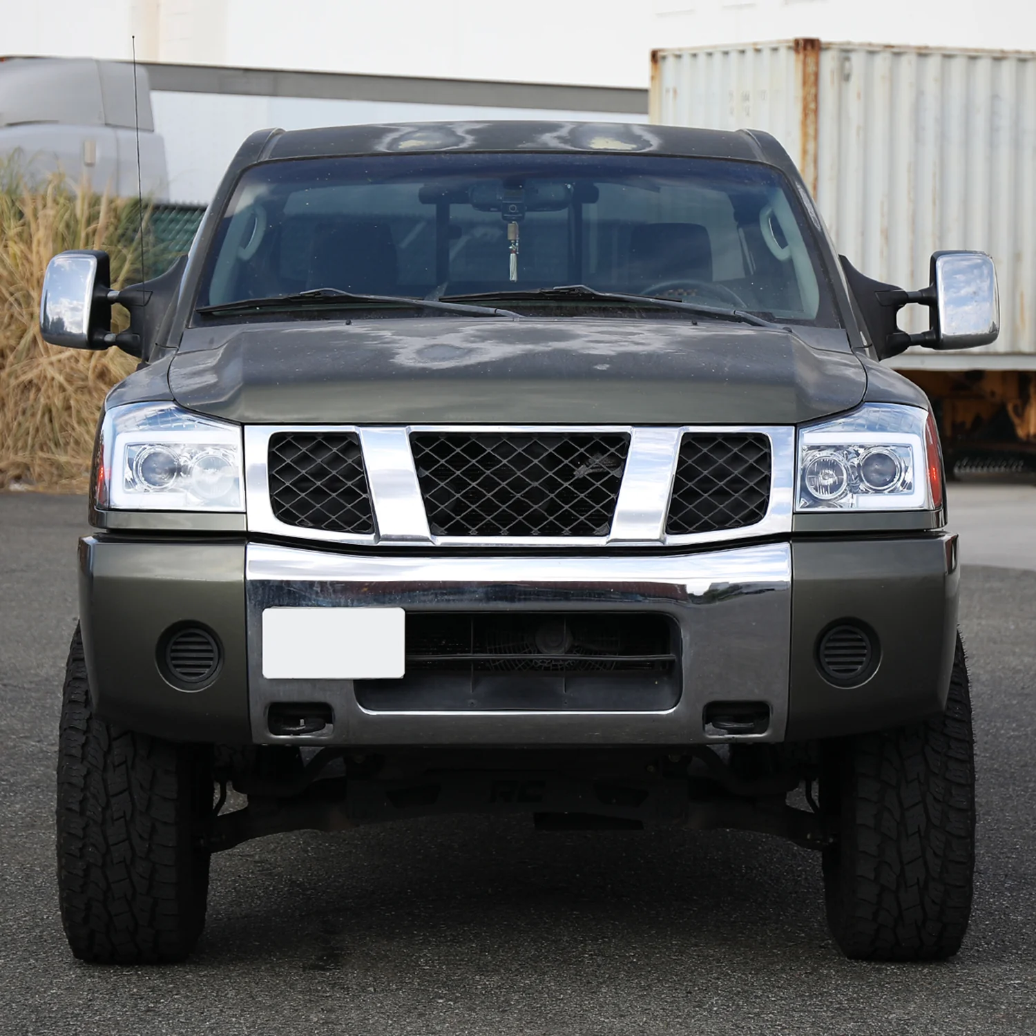 2004-2015 Nissan Titan / 04-2007 Armada LED C-Bar Headlights Signal Chrome - Image 10