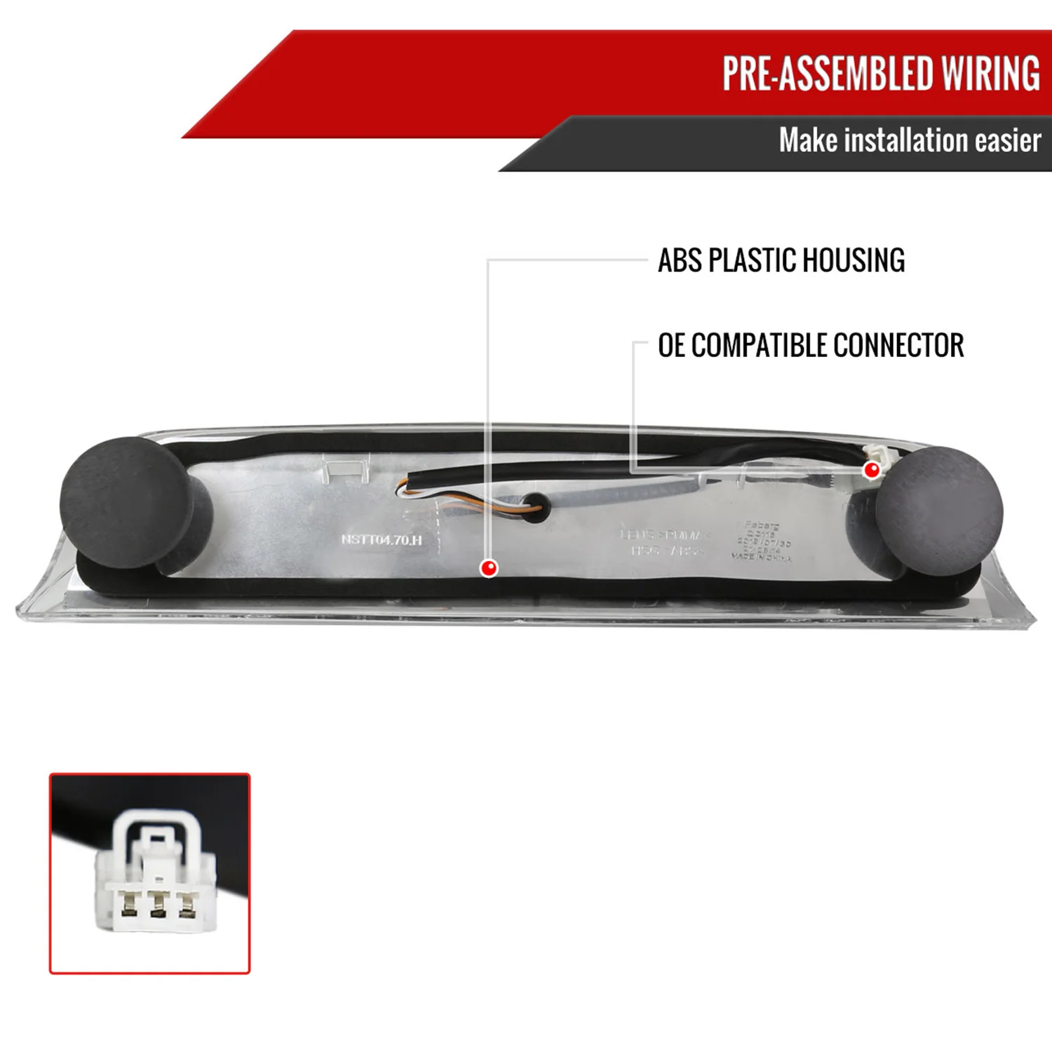 2004-2015 Nissan Titan LED 3rd Brake Light Chrome Housing/Smoke Lens - Image 7