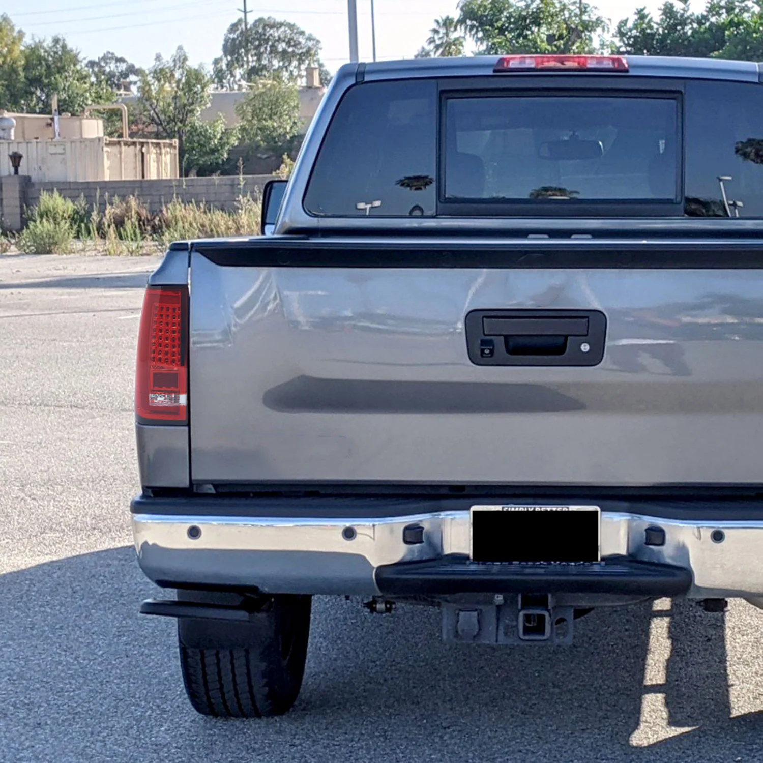 2004-2015 Nissan Titan LED Tail Lights with White LED Tube Chrome/Red Lens - Image 10