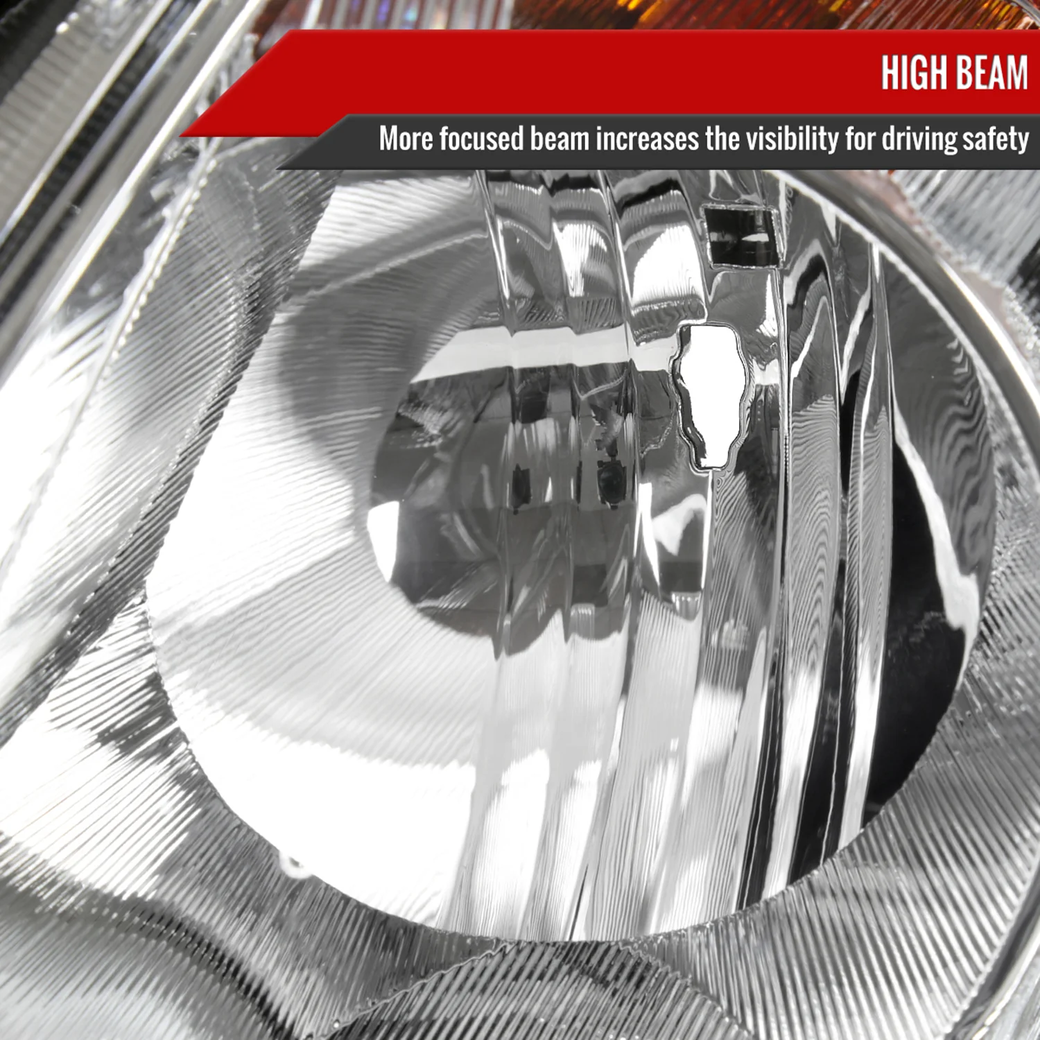 2005-2006 Honda CR-V Factory JP Headlights w/Amber Reflectors Chrome/Clear - Image 4