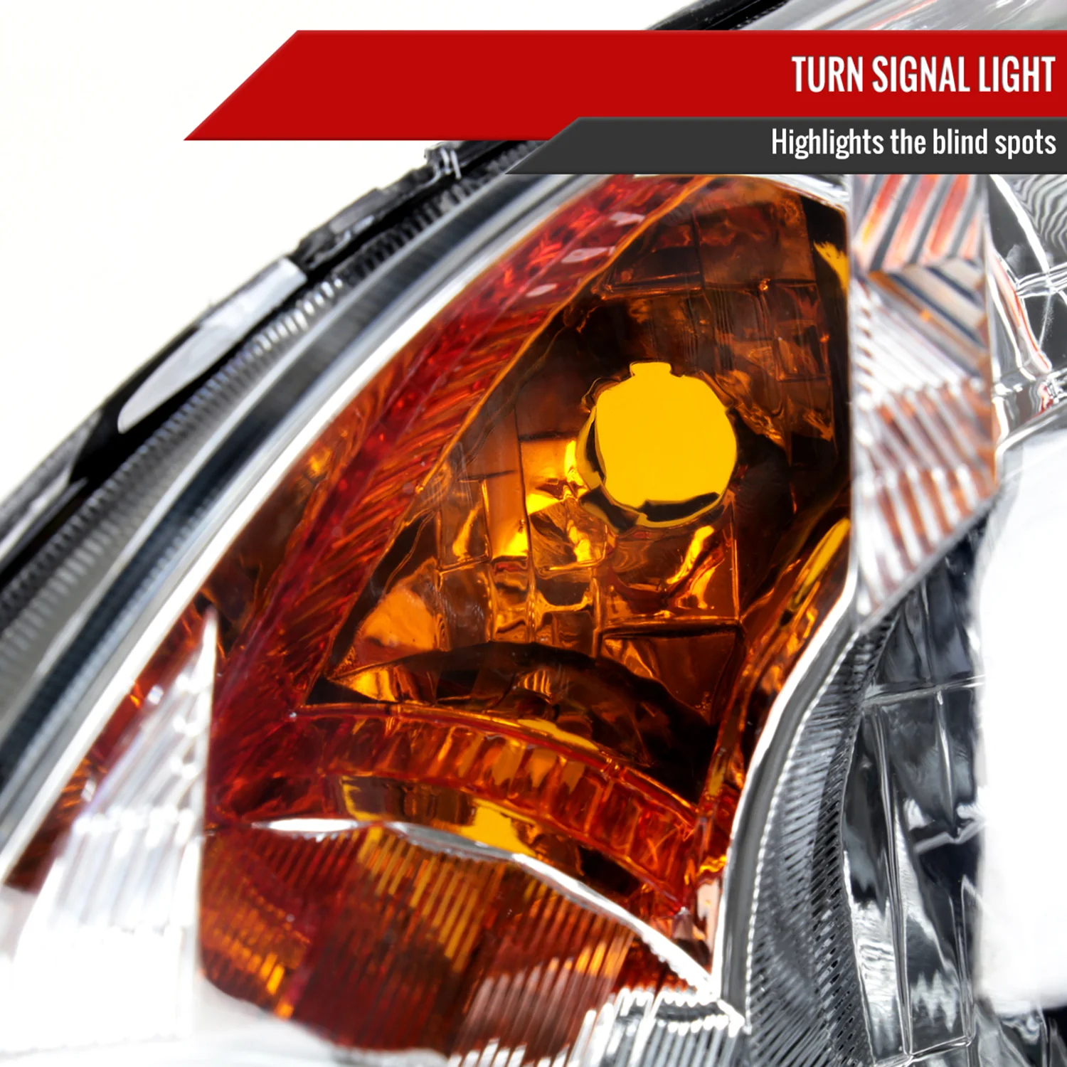 2005-2006 Honda CR-V Factory JP Headlights w/Amber Reflectors Chrome/Clear - Image 5