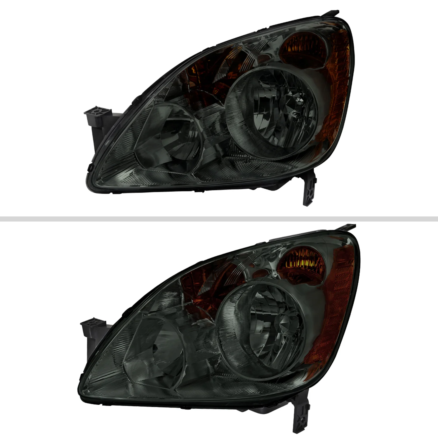 2005-2006 Honda CR-V Factory JP Headlights w/Amber Reflectors Chrome/Smoke