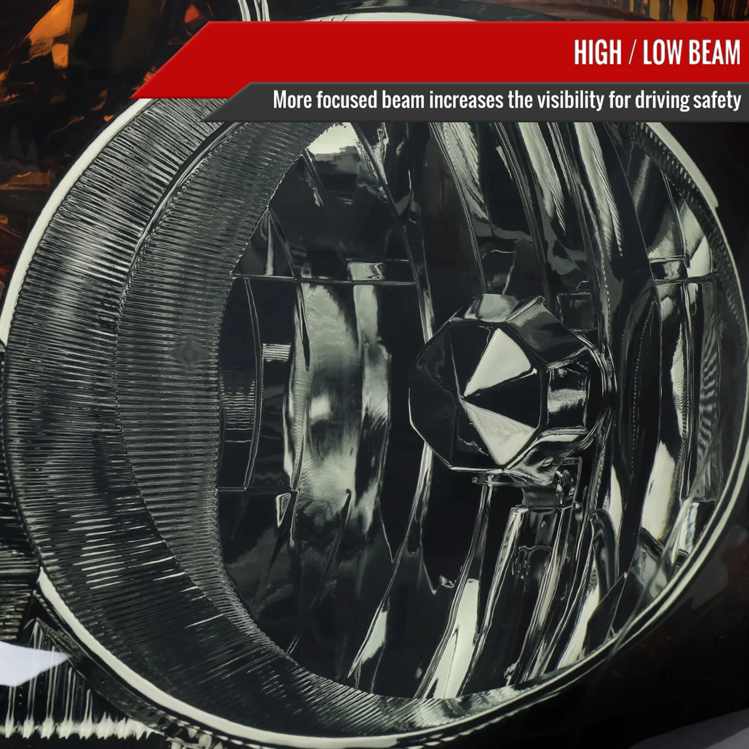 2005-2006 Honda CR-V Factory JP Headlights w/Amber Reflectors Chrome/Smoke - Image 2