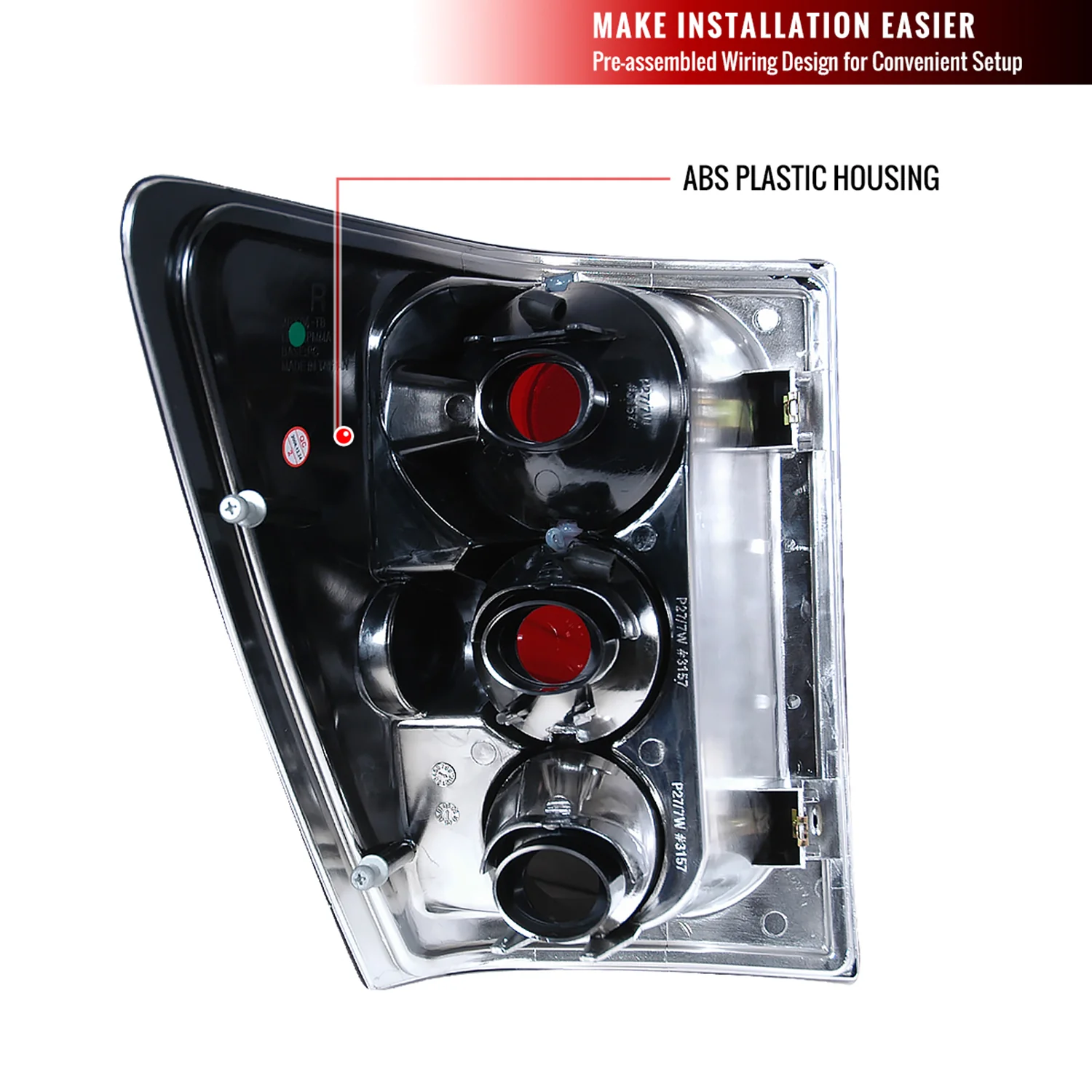 2005-2006 Jeep Grand Cherokee Tail Lights Matte Black Housing/Clear Lens - Image 8