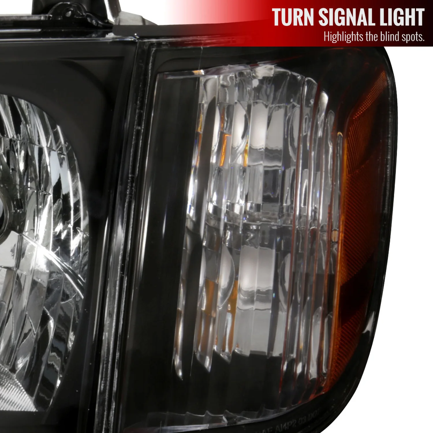 2005-2006 Toyota Tundra / SR5 Limited Sequoia Headlights Corner Signal Black - Image 3