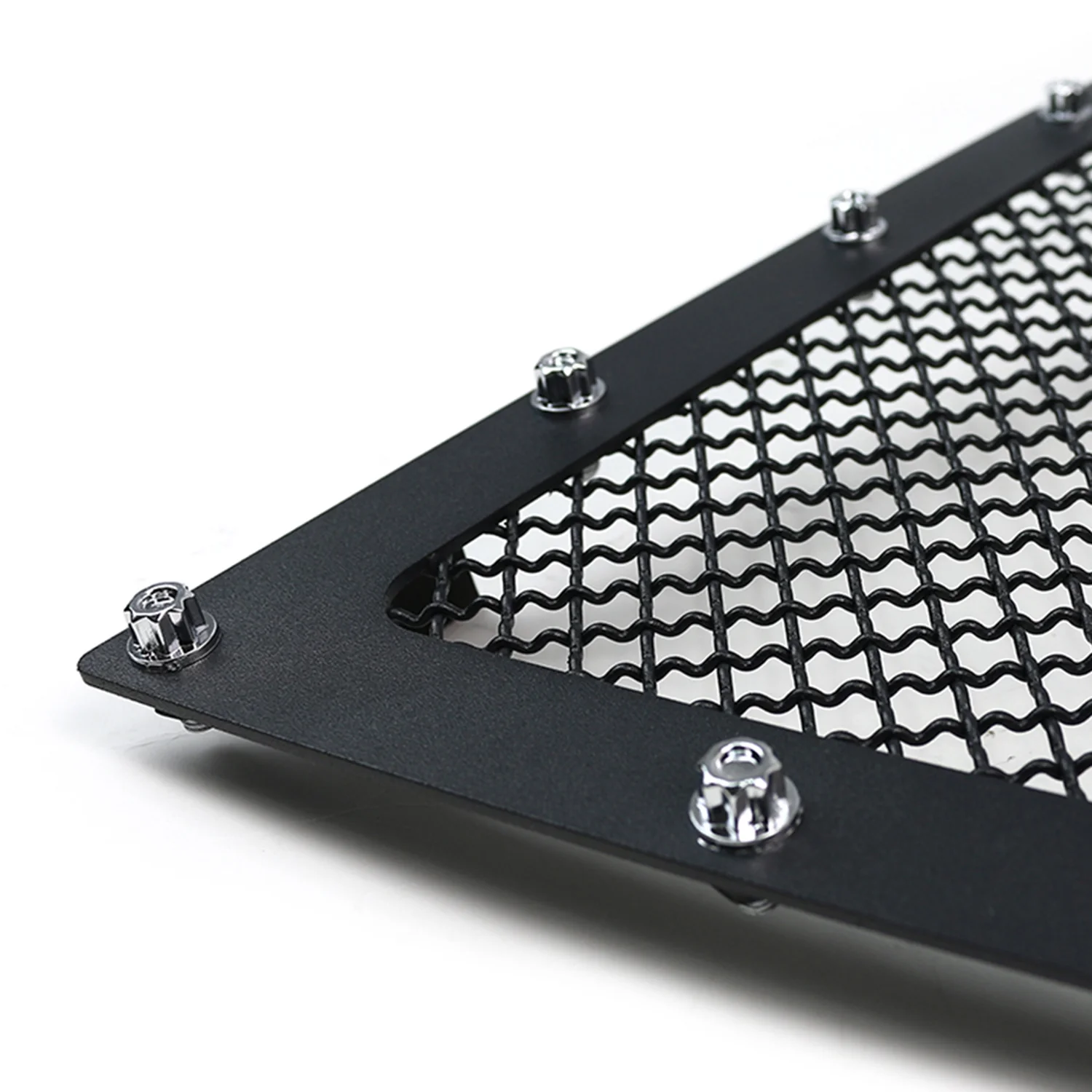 2005-2007 Chevy Silverado Rivet Style Black Stainless Steel Mesh Grille Insert - Image 4