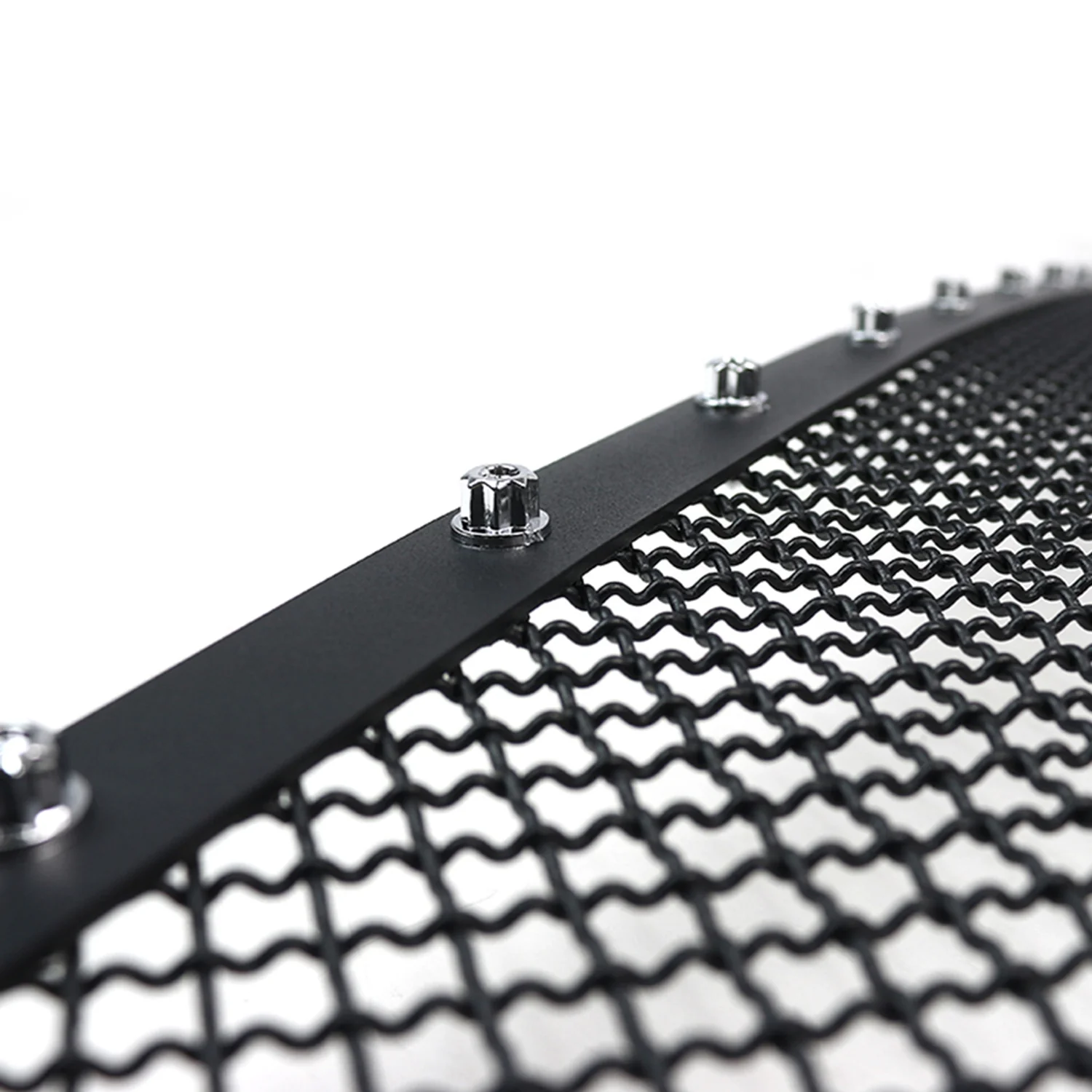 2005-2007 Chevy Silverado Rivet Style Black Stainless Steel Mesh Grille Insert - Image 5