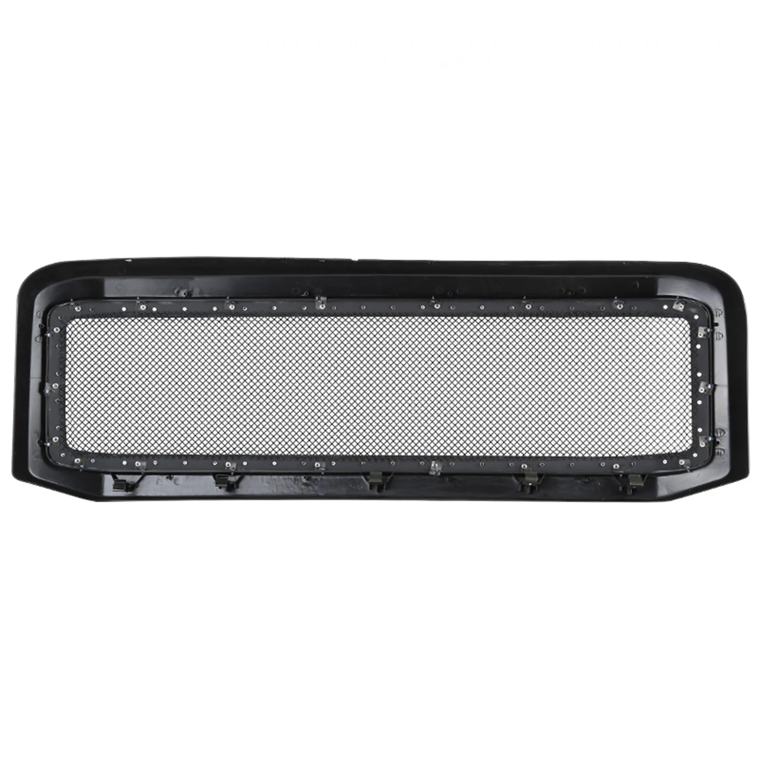 2005-2007 Ford F-250/350/450/550/Excursion Black ABS Rivet Grille w/Steel Mesh - Image 9