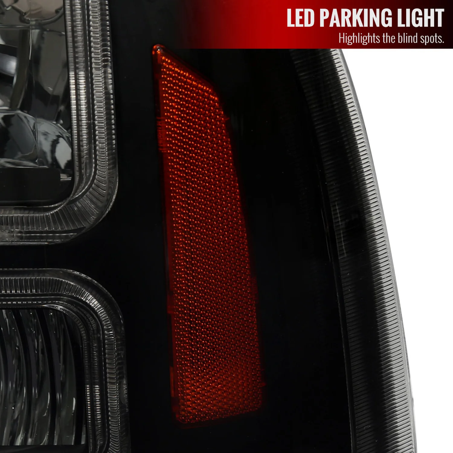 2005-2007 Ford F-250/350/450 SuperDuty Dual LED C-Bar Factory Headlights Black - Image 6
