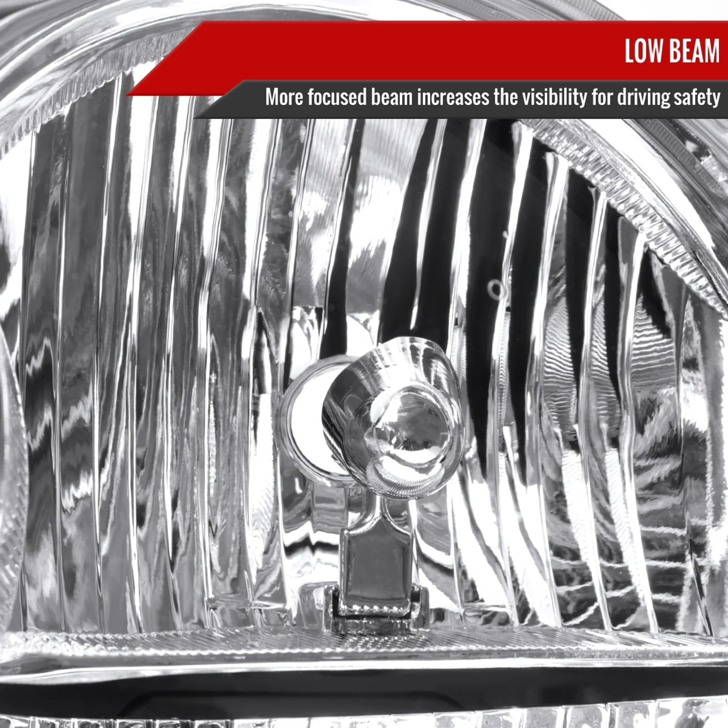 2005-2007 Jeep Grand Cherokee Factory Style Headlights Chrome/Clear Lens - Image 3