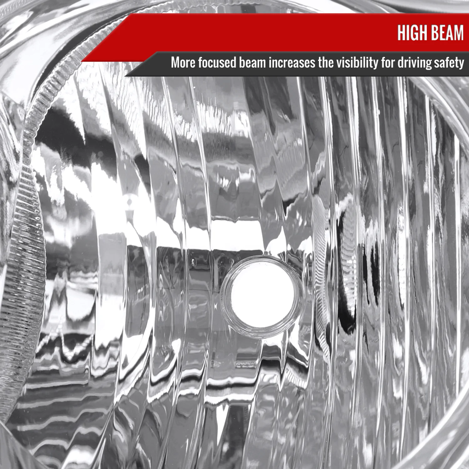 2005-2007 Jeep Grand Cherokee Factory Style Headlights Chrome/Clear Lens - Image 4