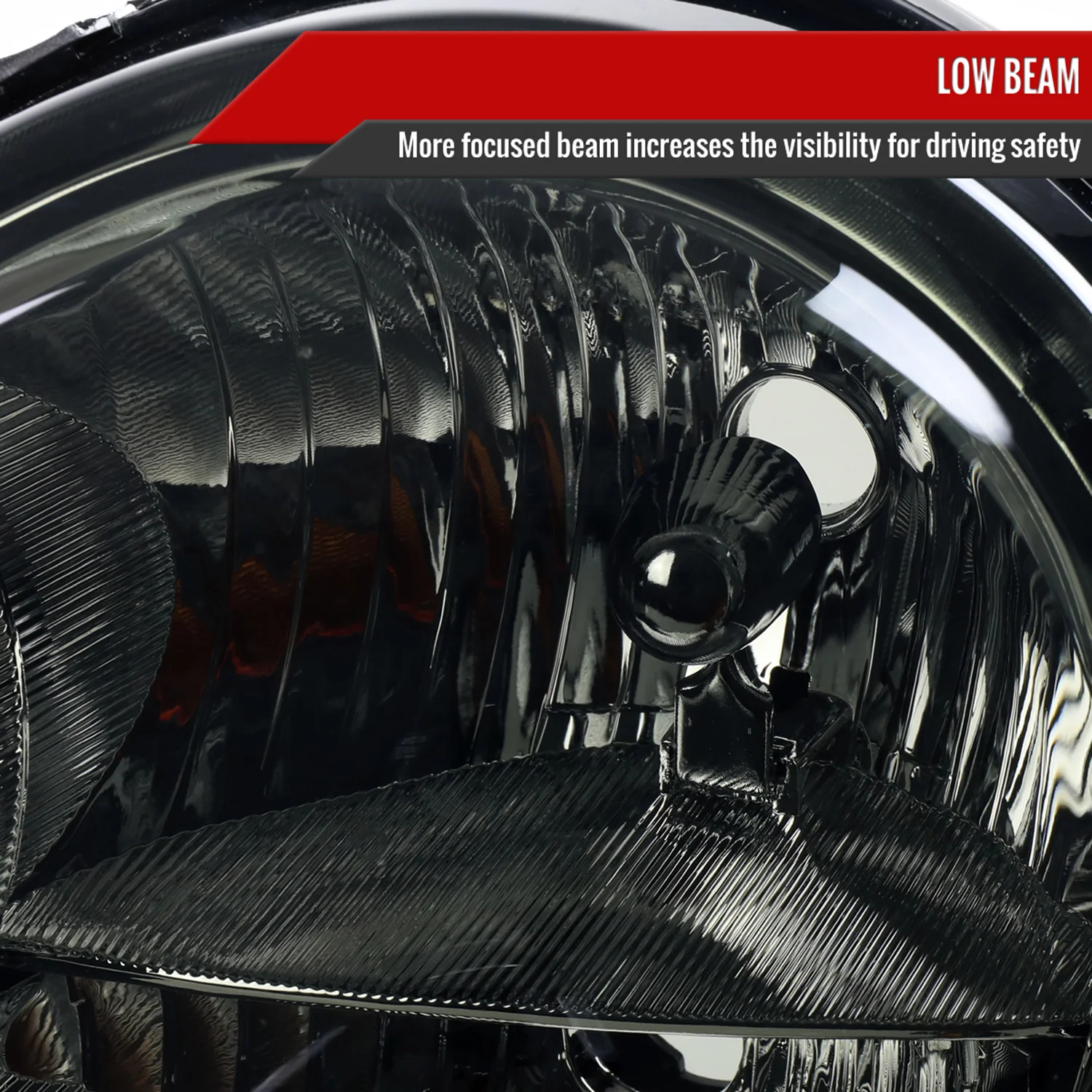 2005-2007 Jeep Grand Cherokee Factory Style Headlights Chrome/Smoke Lens - Image 2