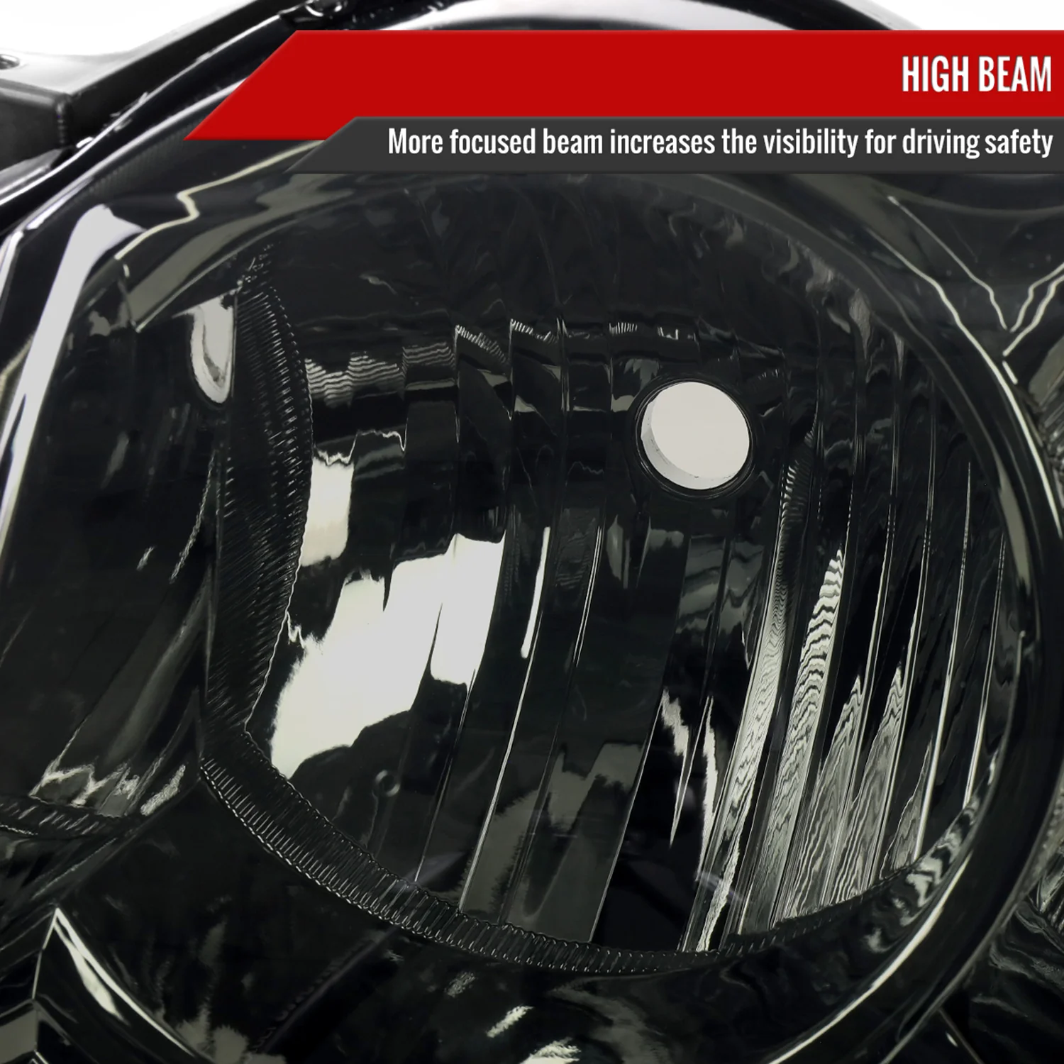 2005-2007 Jeep Grand Cherokee Factory Style Headlights Chrome/Smoke Lens - Image 3