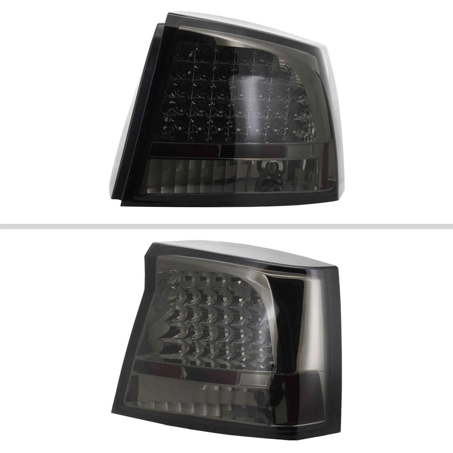 2005-2008 Dodge Charger LED Tail Lights Chrome Housing/Smoke Lens - Image 3
