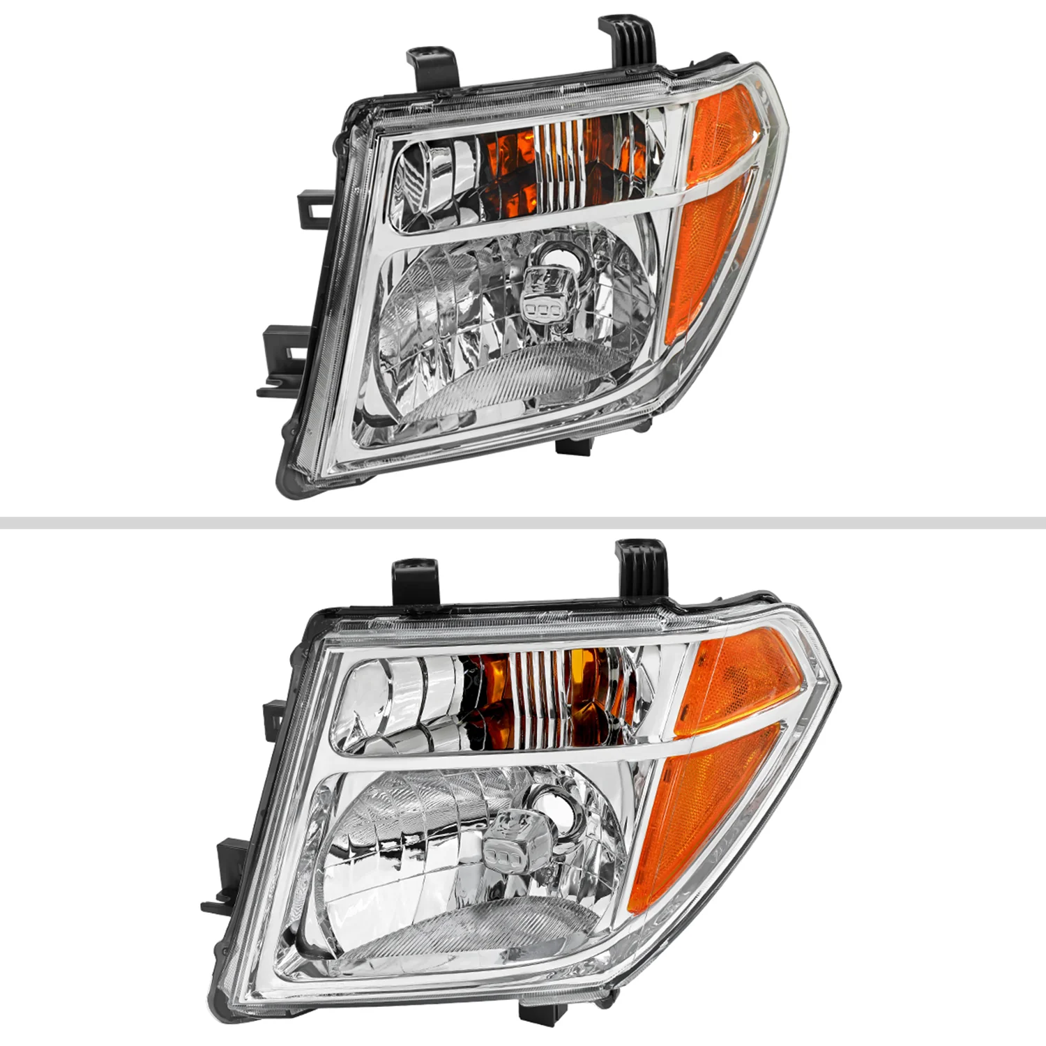 2005-2008 Nissan Frontier/2005-2006 Pathfinder Factory Headlights Chrome/Clear - Image 2