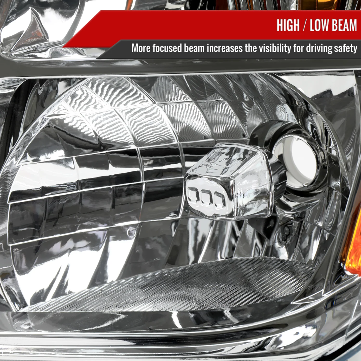 2005-2008 Nissan Frontier/2005-2006 Pathfinder Factory Headlights Chrome/Clear - Image 3