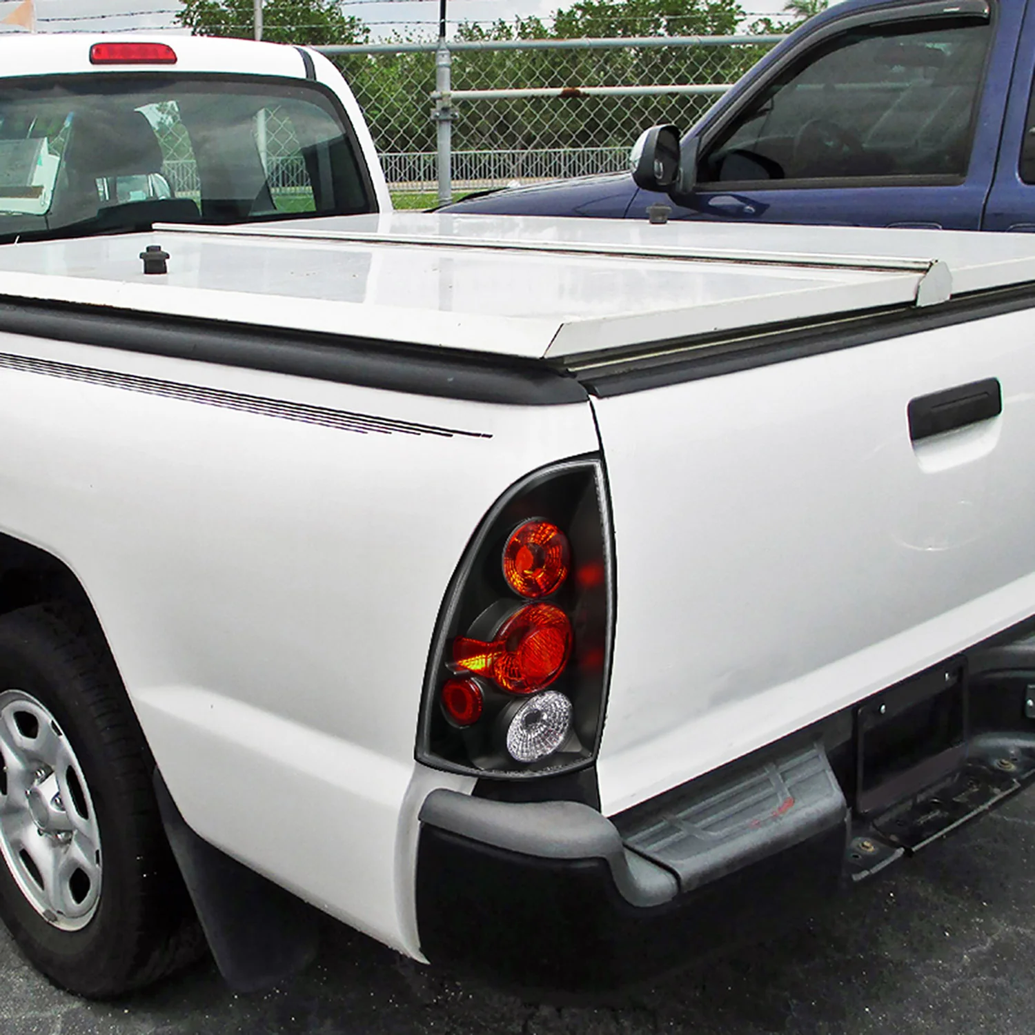2005-2008 Toyota Tacoma Tail Lights Matte Black Housing/Clear Lens - Image 10