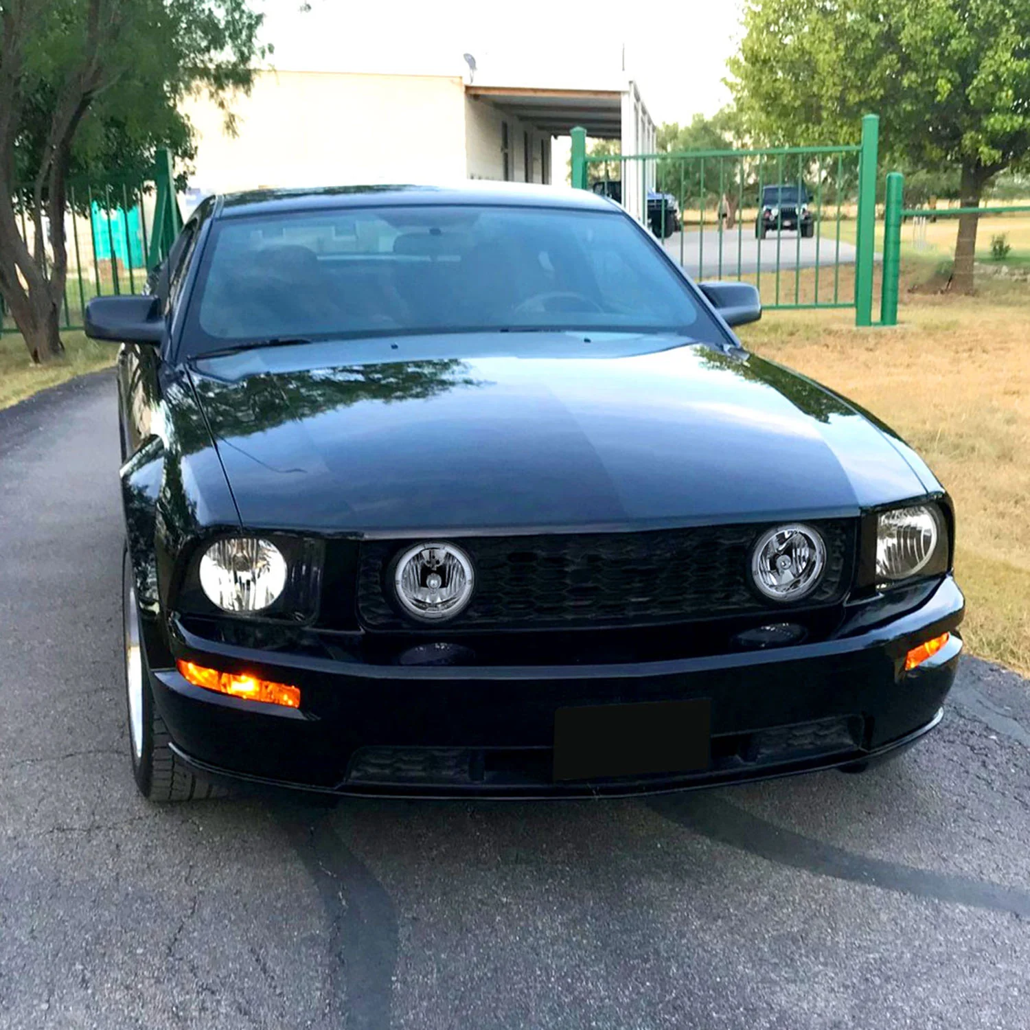 2005-2009 Ford Mustang GT Deluxe/Premium H10 Halo Ring Fog Lights Chrome/Clear - Image 10