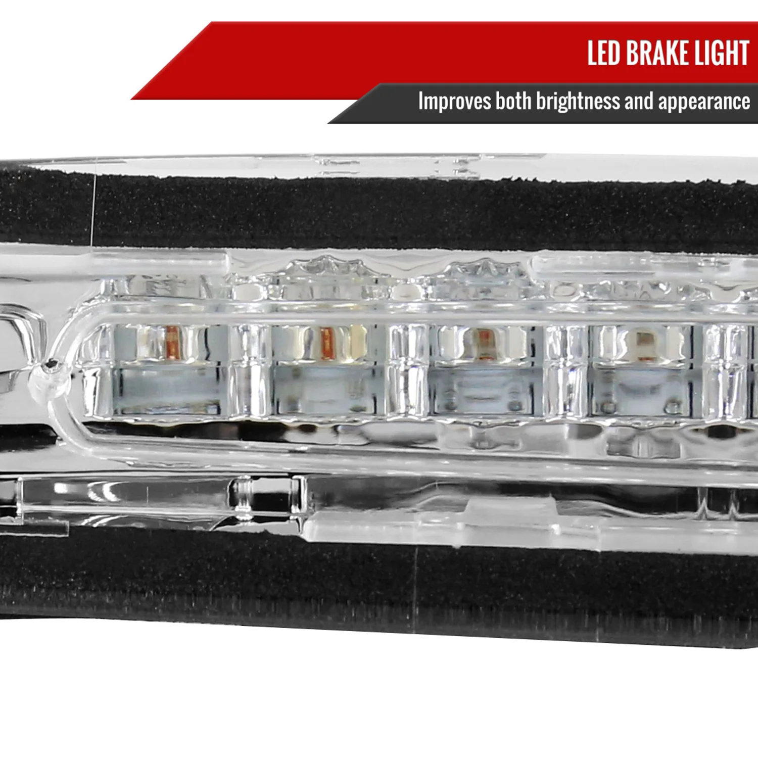 2005-2009 Ford Mustang LED 3rd Brake Light Chrome Housing/Clear Lens - Image 4