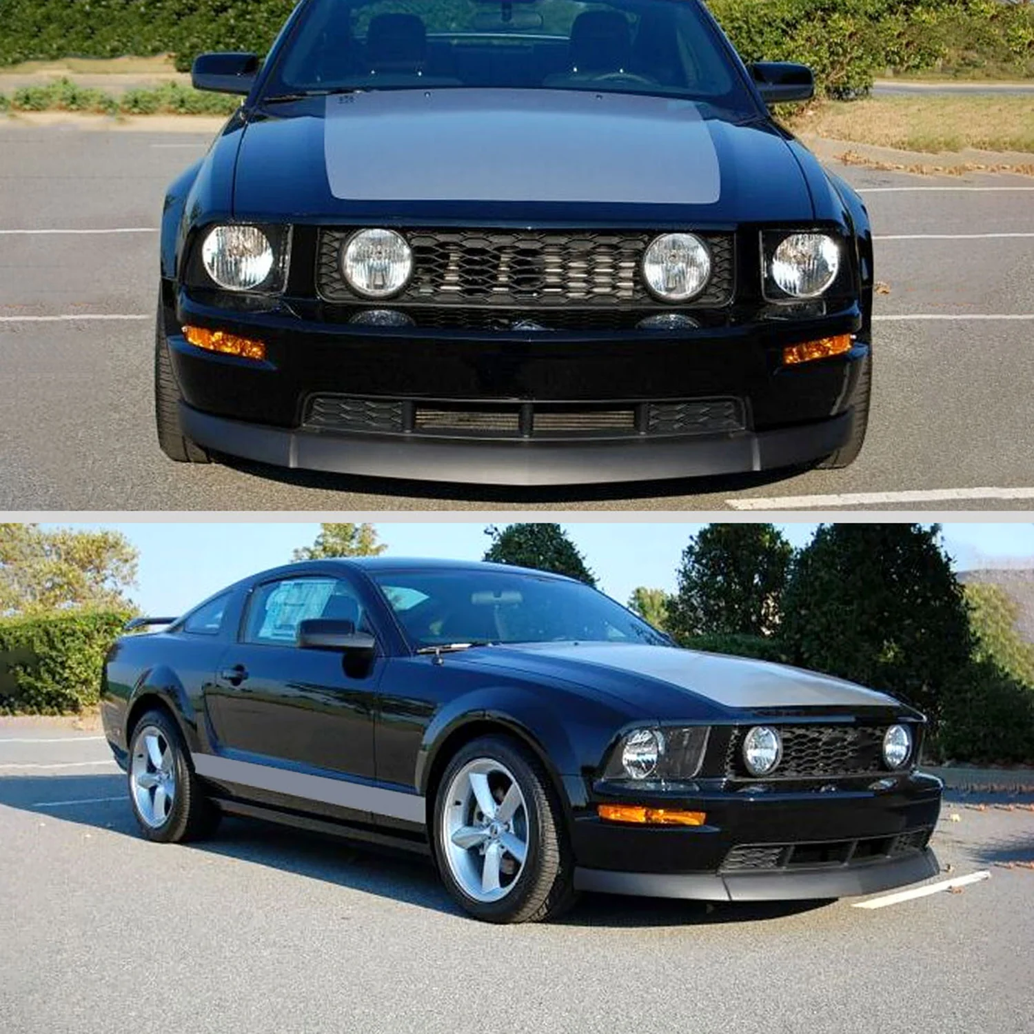 2005-2009 Ford Mustang V8 Polyurethane CV2 Style Bumper Lip Spoiler - Image 9