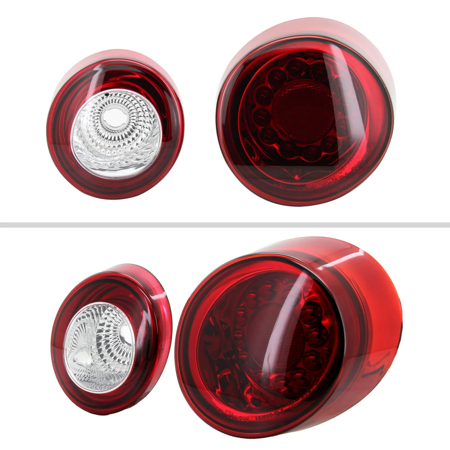2005-2010 Chevy Cobalt Coupe LED Tail Lights & Trunk Reverse Lights Chrome/Red - Image 3