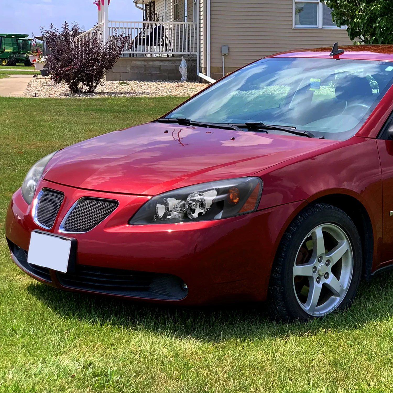 2005-2010 Pontiac G6 Factory Headlights w/Amber Reflectors Matt Black/Clear - Image 10