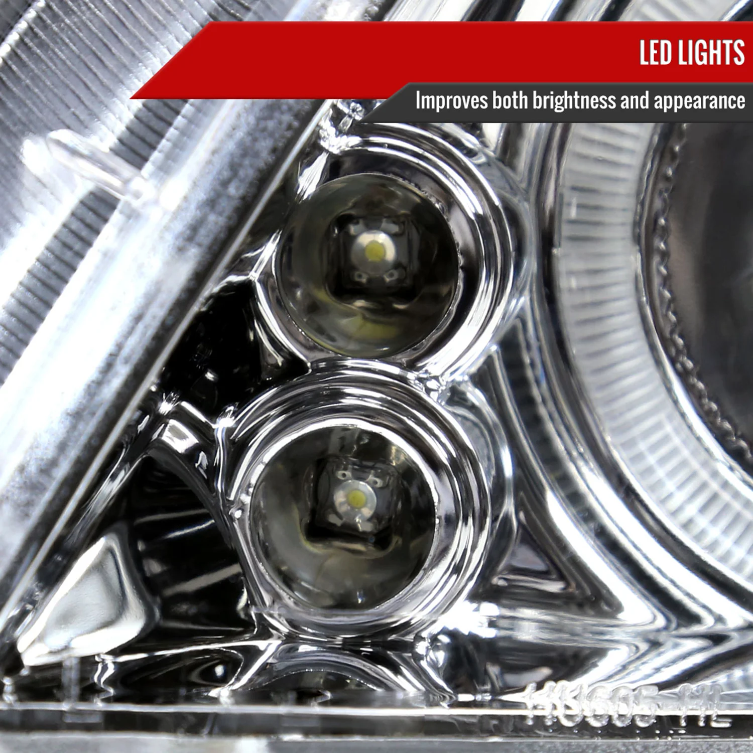 2005-2010 Scion tC Dual Halo Projector Headlights Chrome Housing/Clear Lens - Image 5