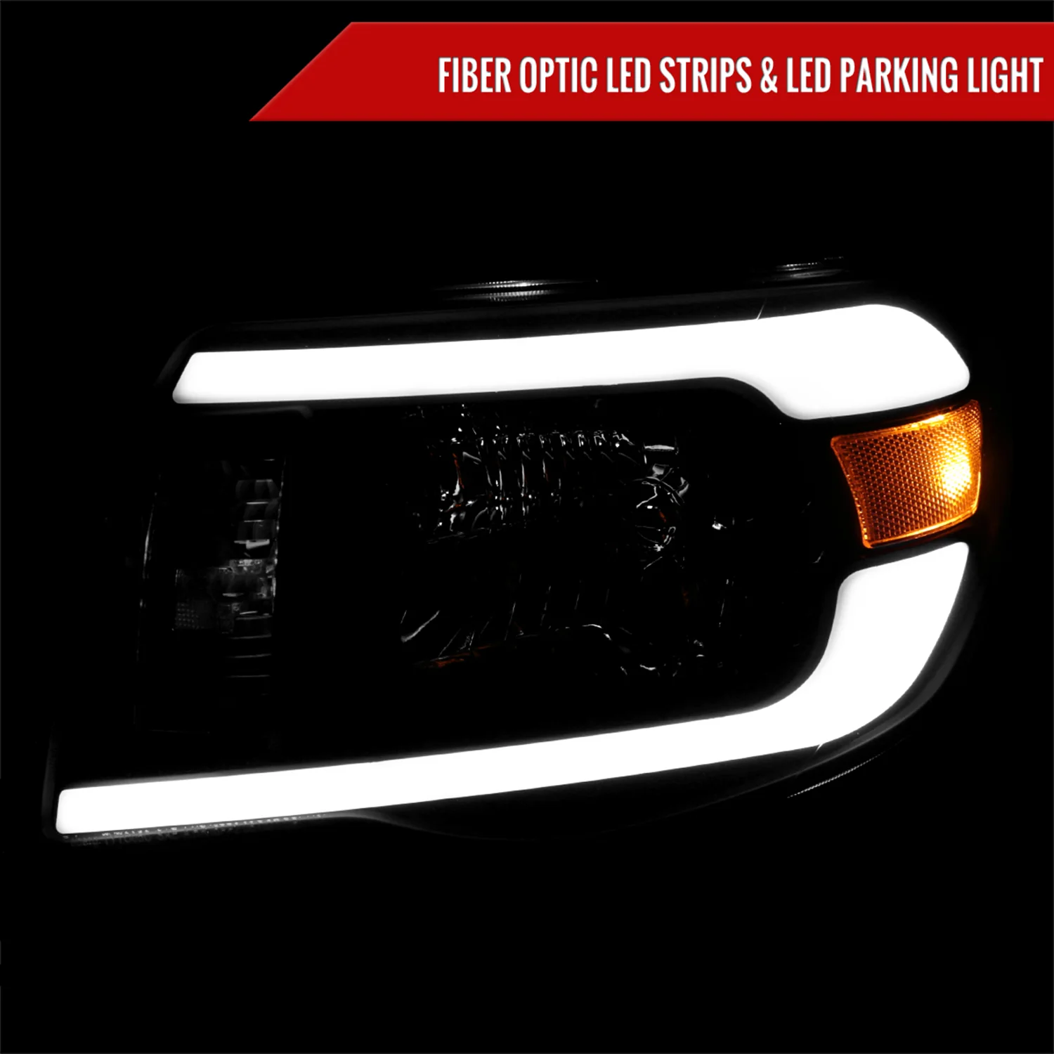 2005-2011 Toyota Tacoma LED Bar Factory Style Headlights Matte Black/Clear - Image 2