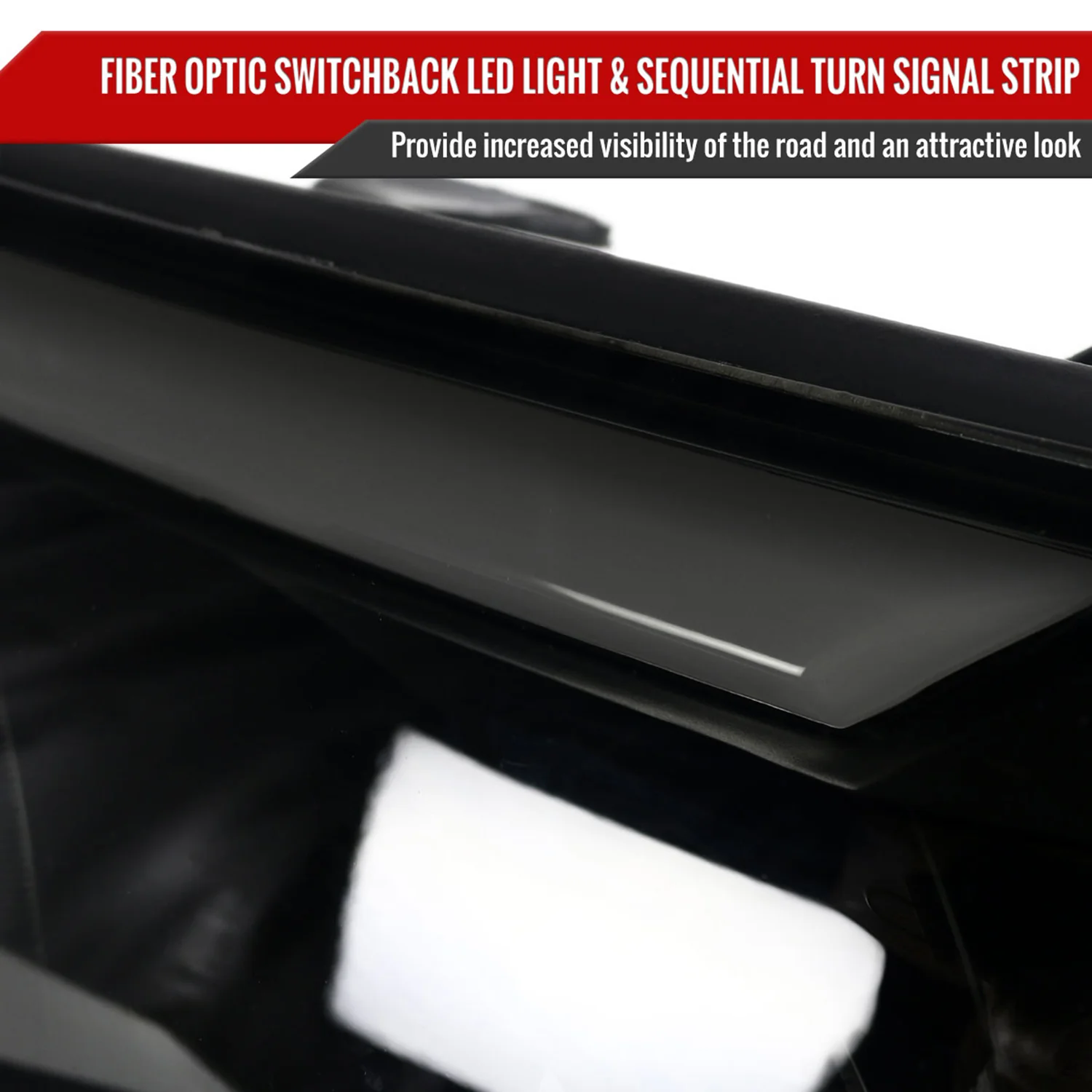 2005-2011 Toyota Tacoma LED Bar Projector Headlights Turn Signal Black Smoke - Image 5