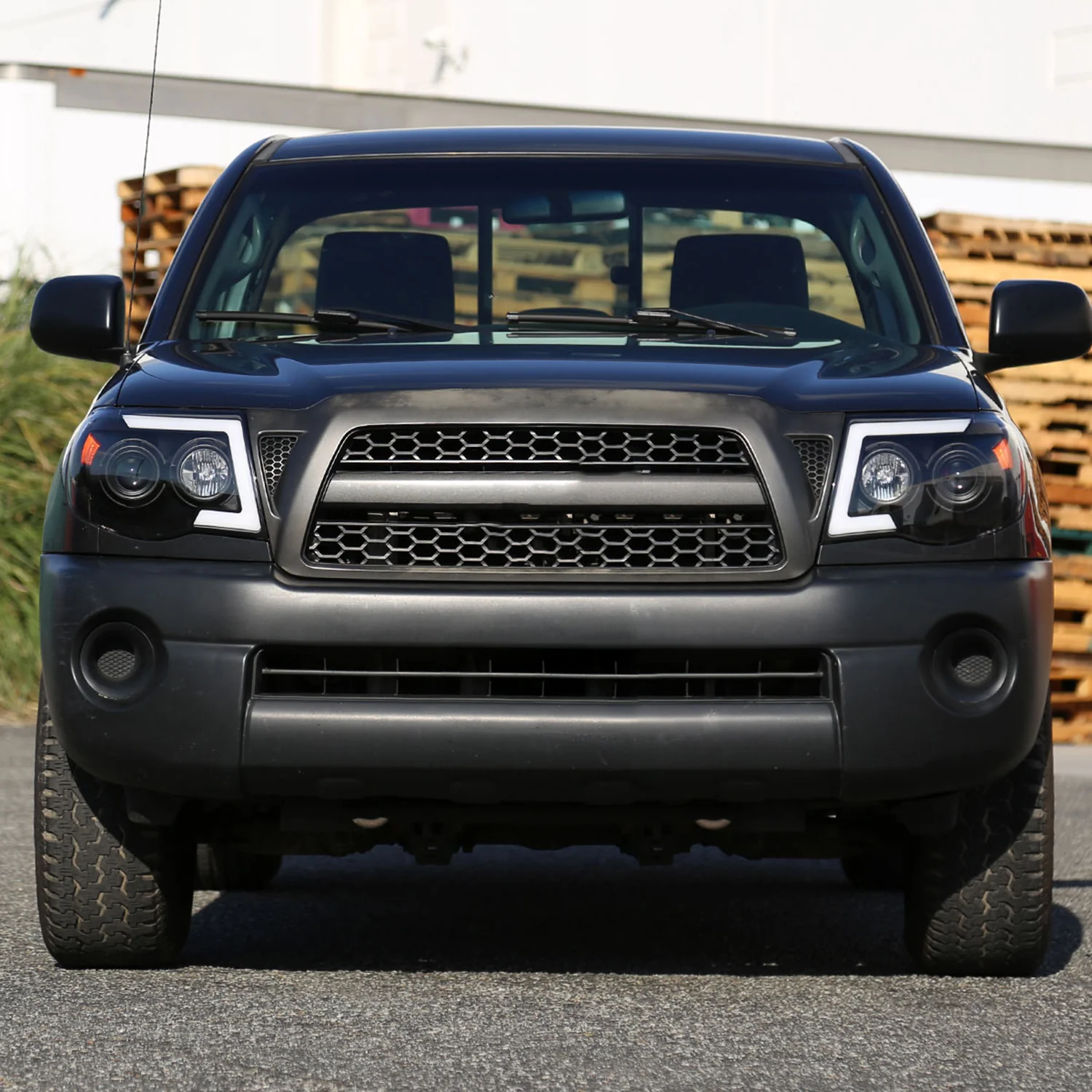 2005-2011 Toyota Tacoma LED Bar Projector Headlights Turn Signal Lights Black - Image 10