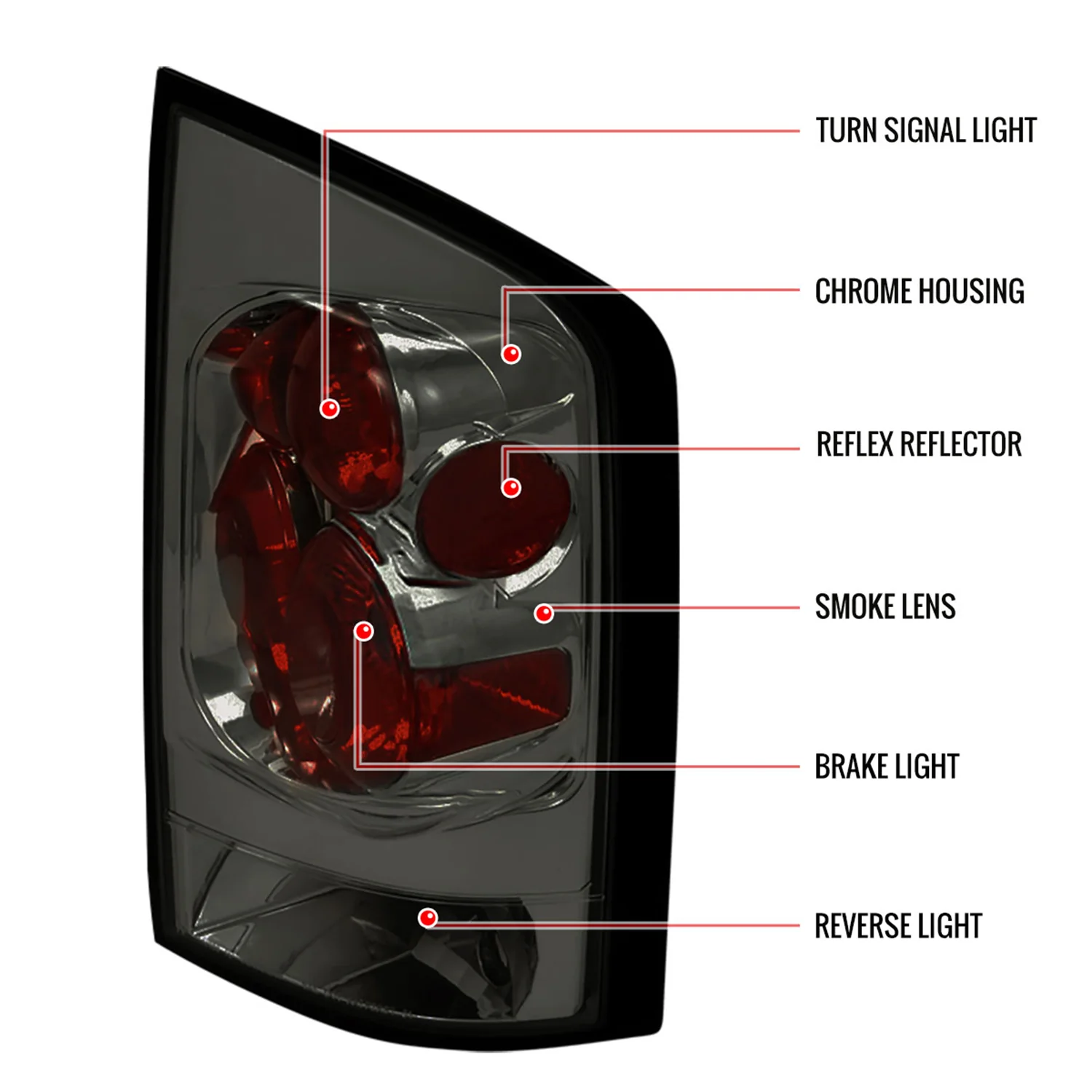 2005-2015 Nissan Armada Tail Lights Chrome Housing/Smoke Lens - Image 7