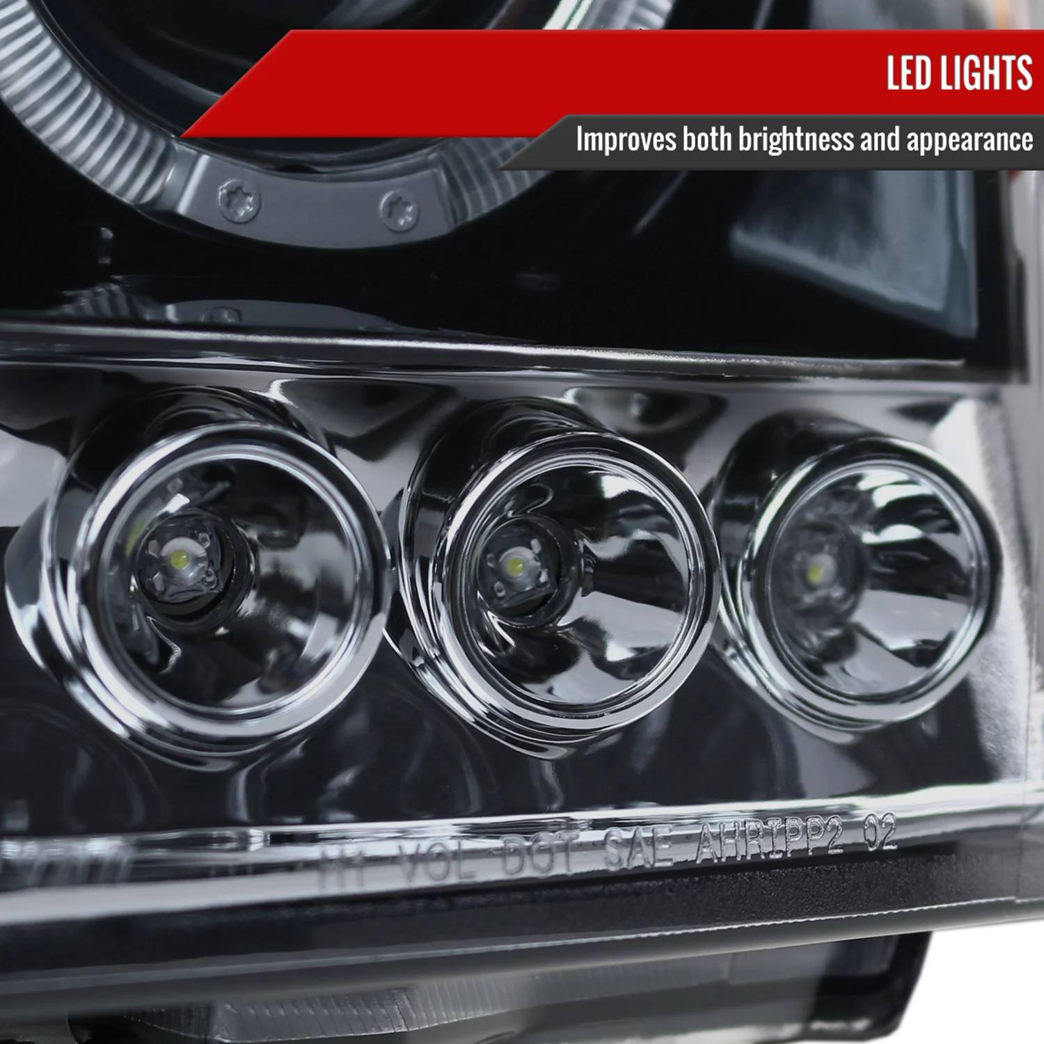 2005-2015 Nissan Xterra Dual Halo Projector Headlights Glossy Black/Smoke Lens - Image 5