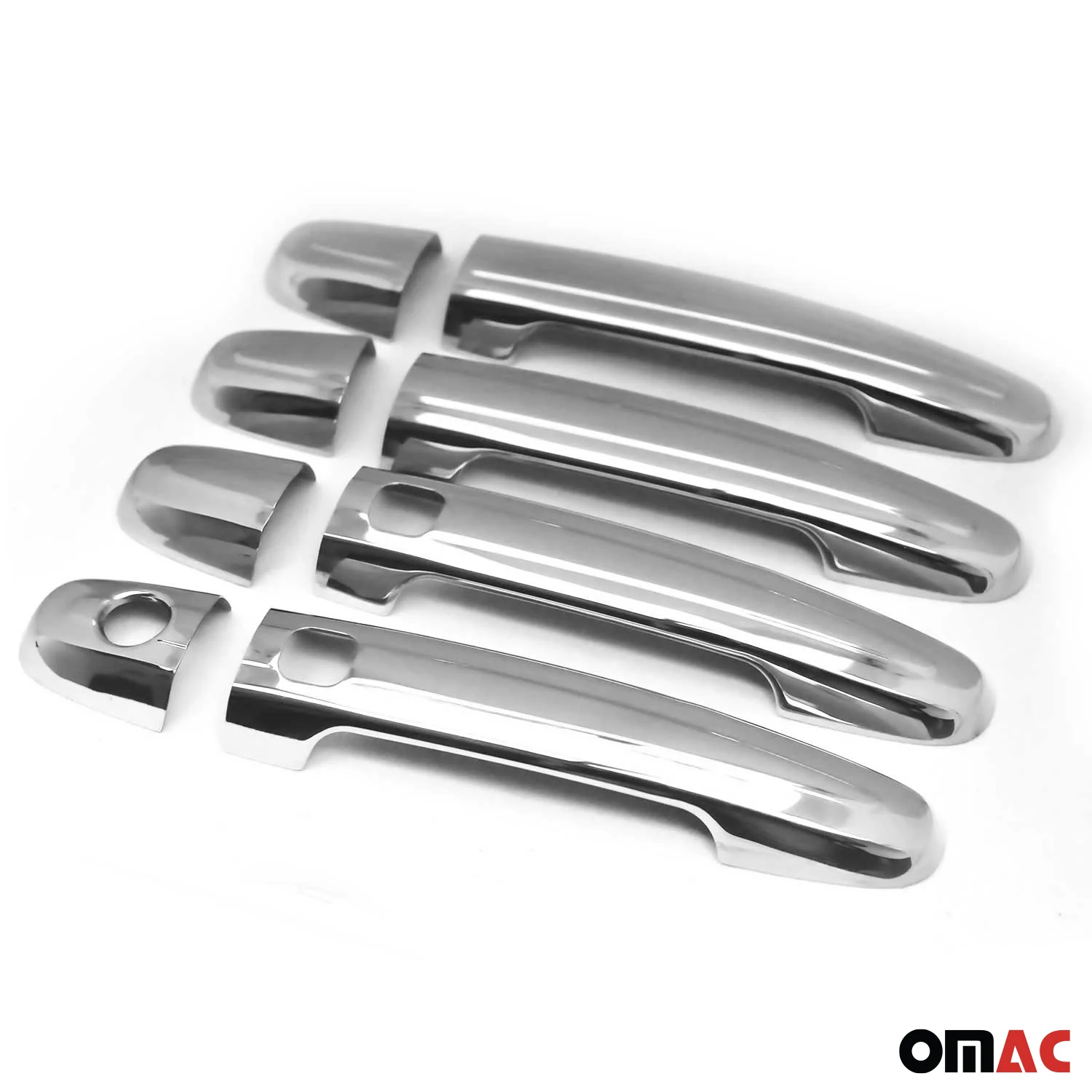 2005-2015 Toyota Tacoma Door Handle Cover Protector Keyless S.Steel Chrome 8Pcs - Image 9