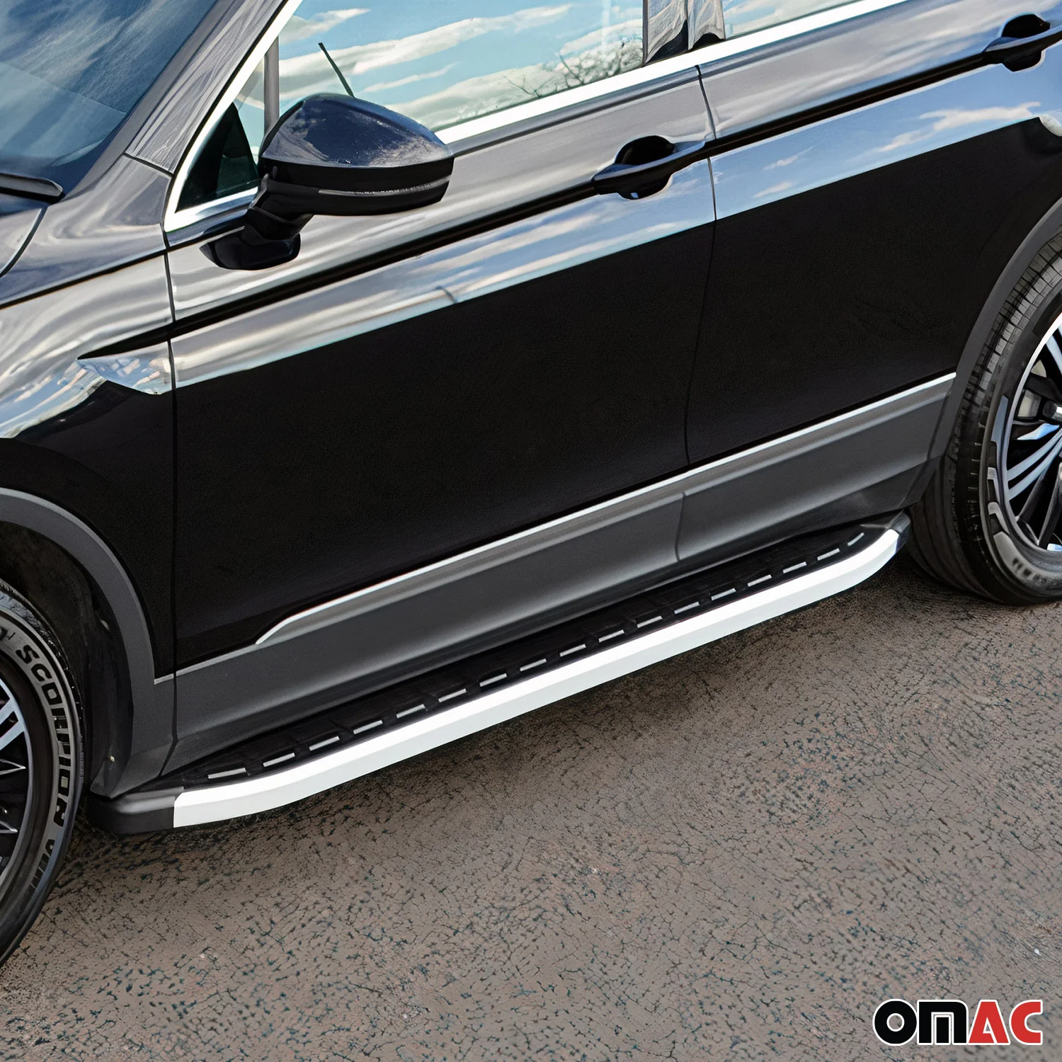2005-2016 Land Rover Discovery Running Boards Side Steps Silver & Black - Image 9
