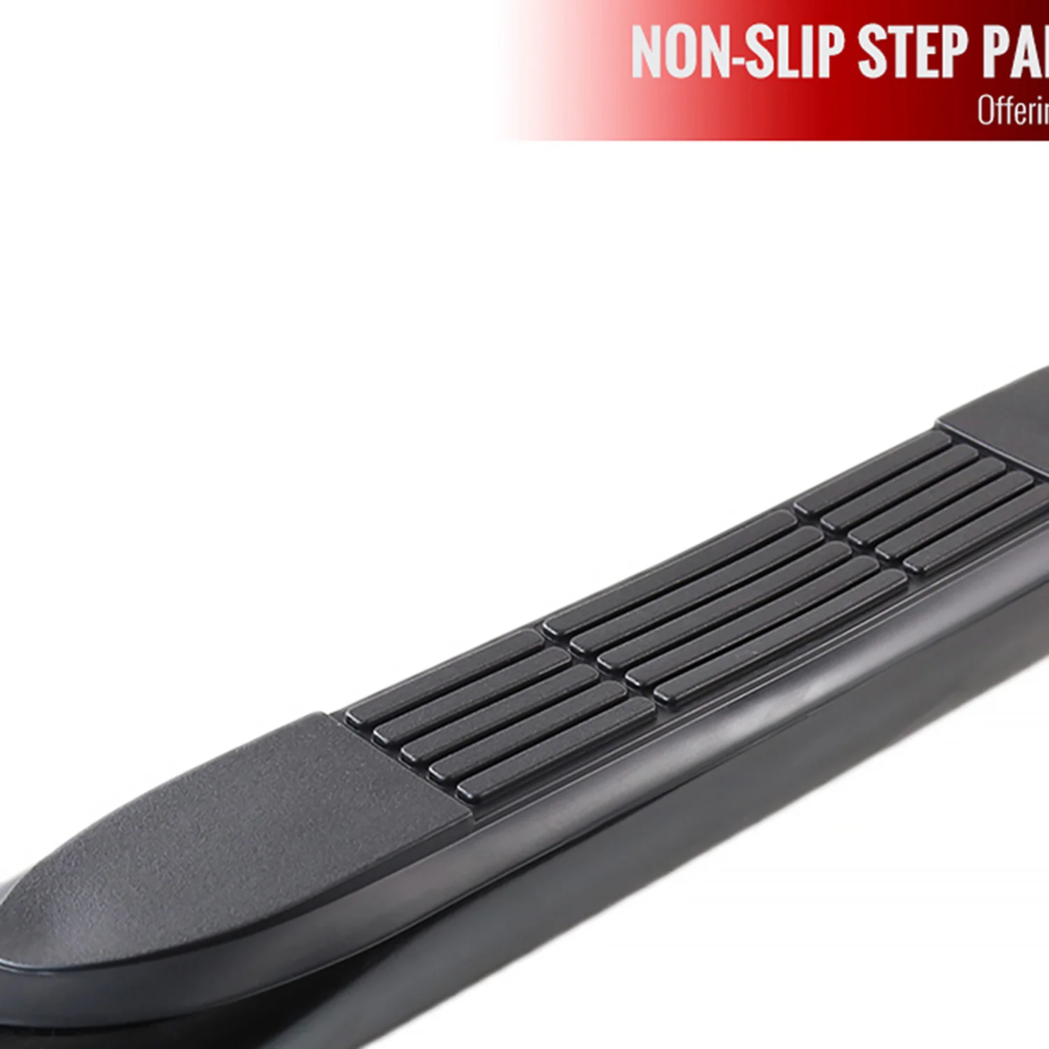 2005-2024 Nissan Frontier Crew Cab 3" Black S.Steel Side Step Nerf Bars - Image 2