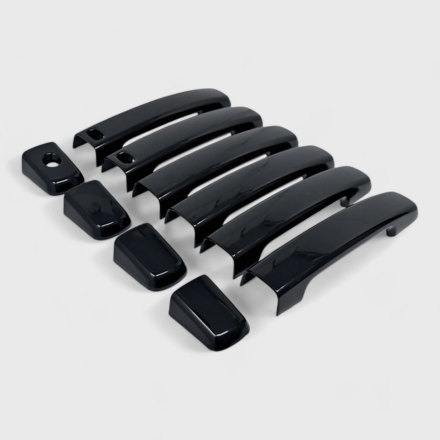 2005-2025 Nissan Frontier Door Handle Cover 4DR ABS Plastic Gloss Black 10 Pcs - Image 3