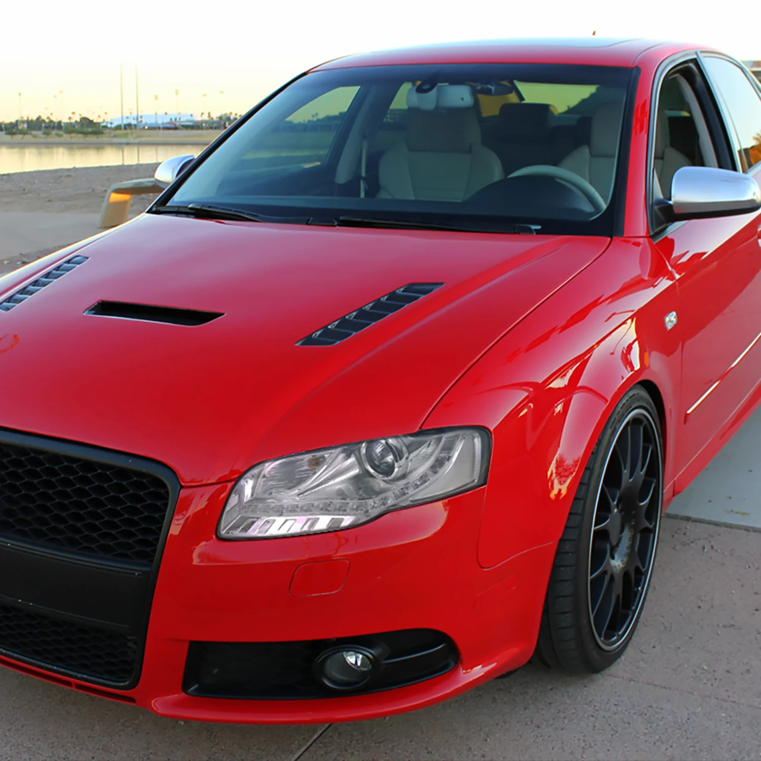 2006-2008 Audi A4 Projector Headlights w/R8 SMD LED Light Strip Chrome/Clear - Image 10