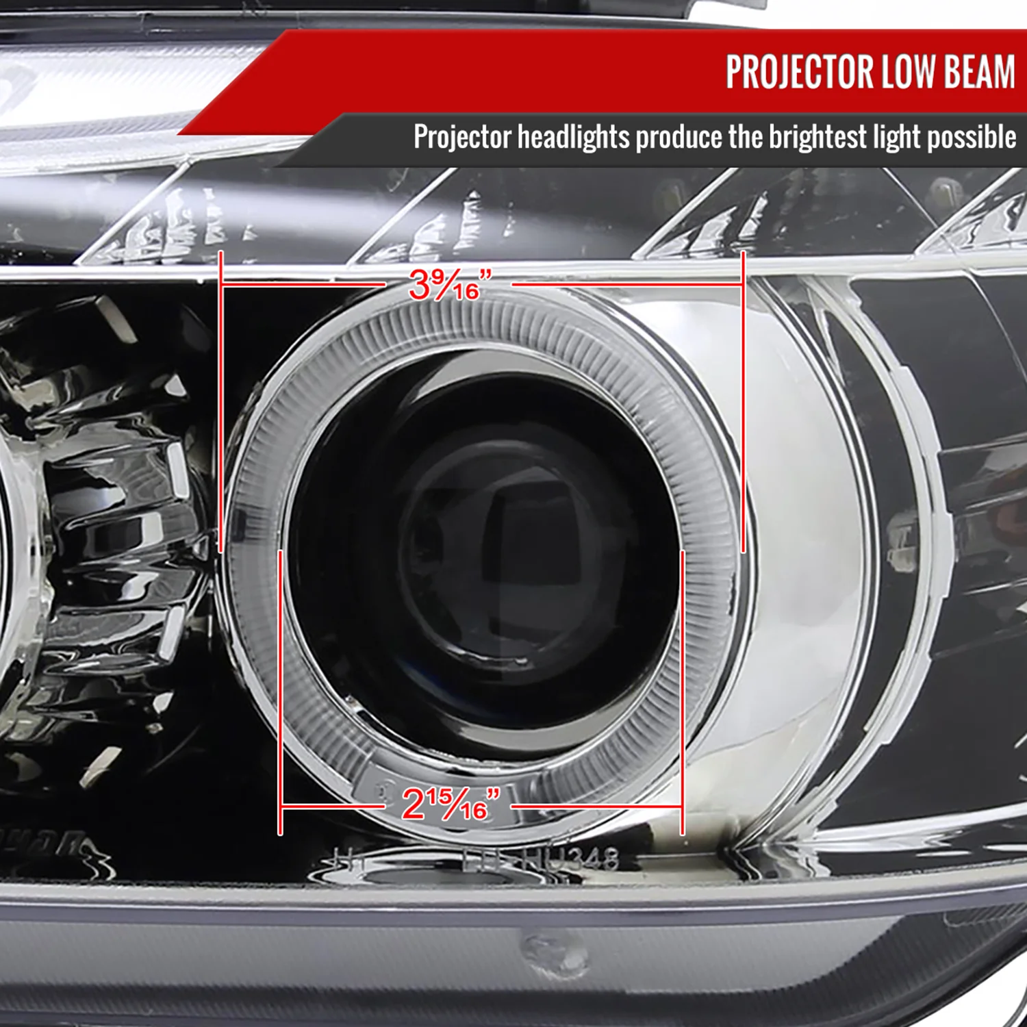 2006-2008 BMW E90 3 Series Sedan Dual Halo Headlights LED Light Chrome - Image 3