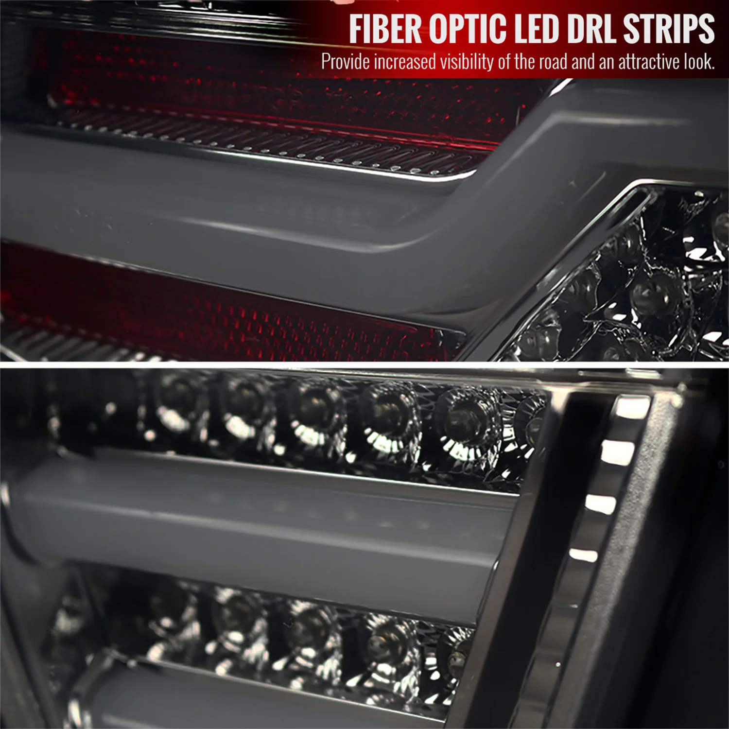 2006-2008 BMW E90 3 Series Sedan LED Tail Lights Chrome Housing/Smoke Lens - Image 3