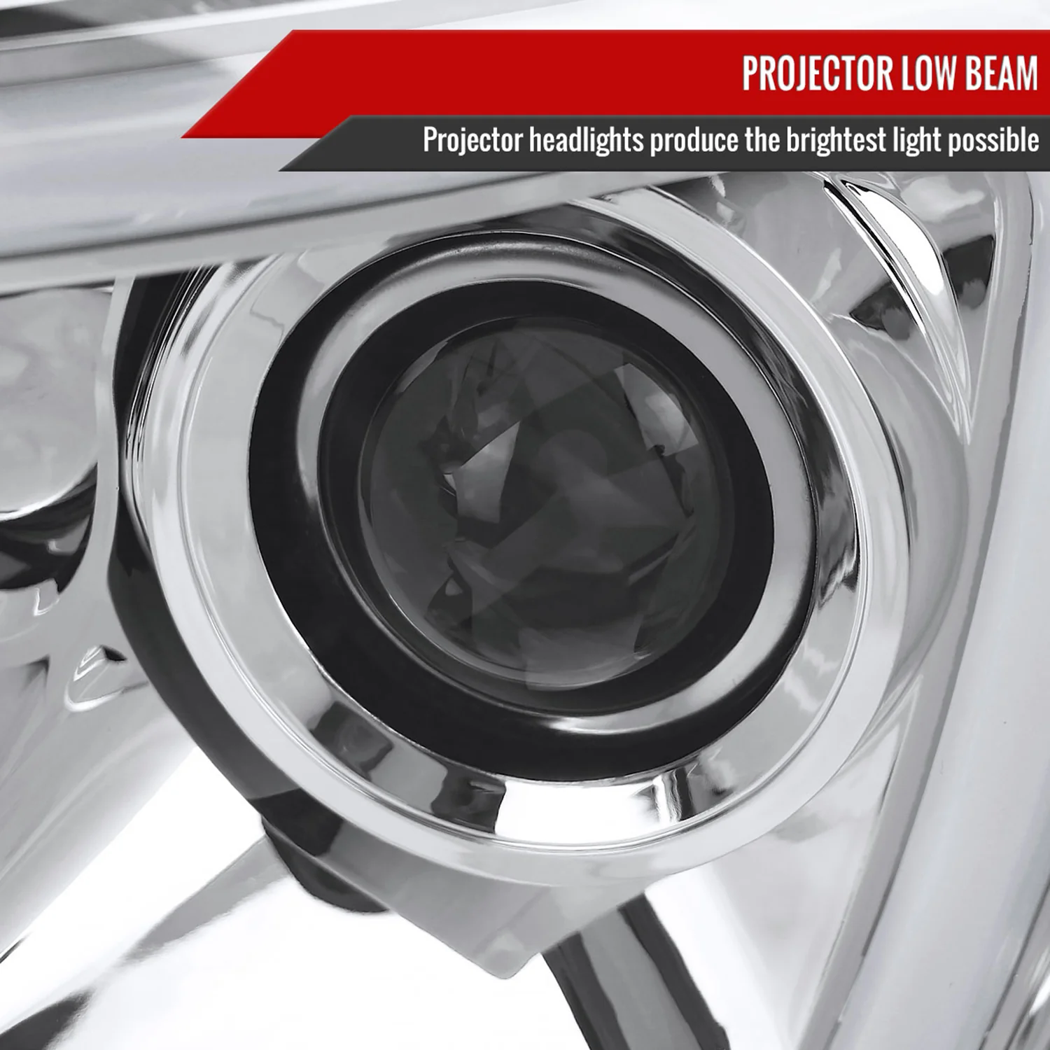 2006-2008 Dodge RAM 1500/ 06-2009 2500 3500 LED CBar Projector Headlights Chrome - Image 3