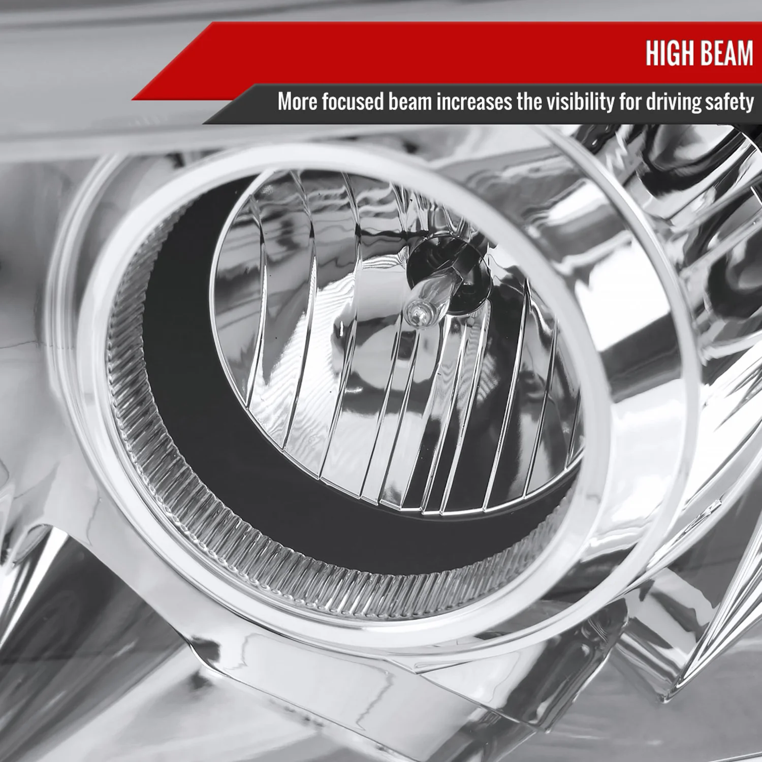 2006-2008 Dodge RAM 1500/ 06-2009 2500 3500 LED CBar Projector Headlights Chrome - Image 4