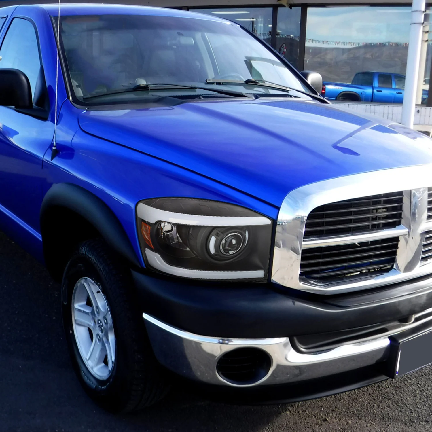2006-2008 Dodge RAM 1500/ 06-2009 Dodge RAM 2500/3500 LED Tube Headlights Black - Image 10