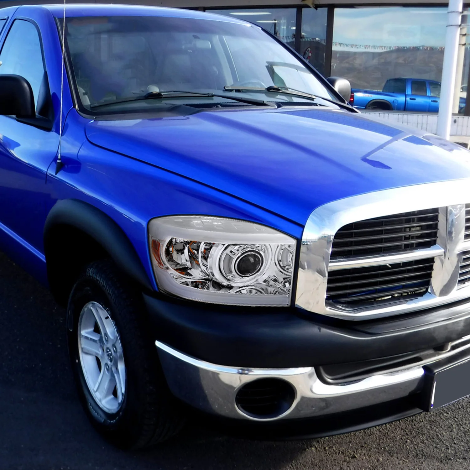 2006-2008 Dodge RAM 1500/ 06-2009 Dodge RAM 2500/3500 LED Tube Headlights Chrome - Image 10